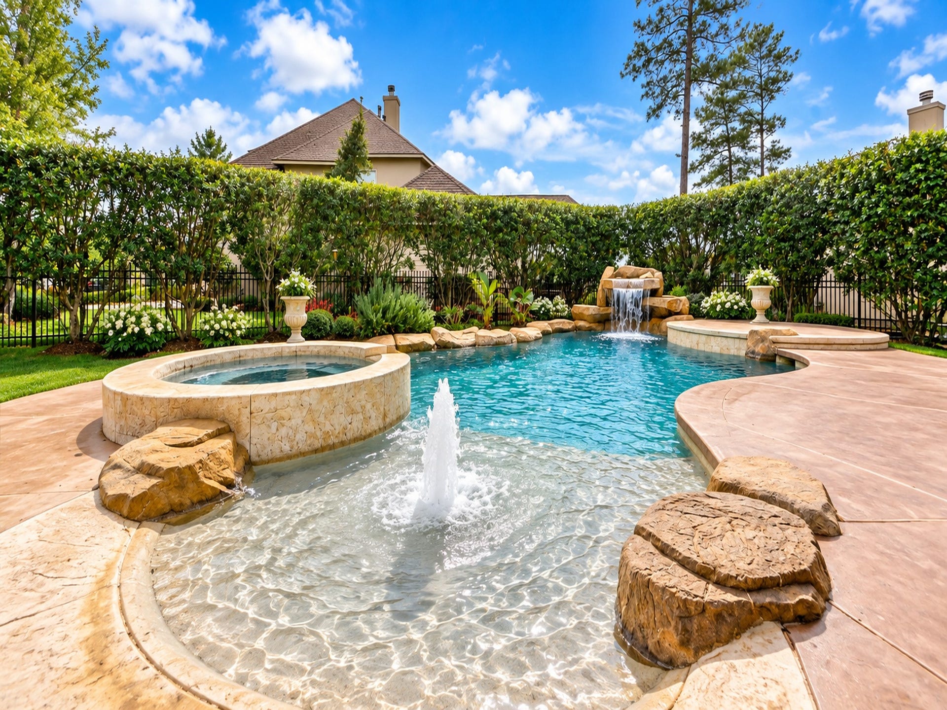 25207 Hideaway Run Drive, Spring, TX 77389 Featuring a Hot Tub and Sun Shelf too.