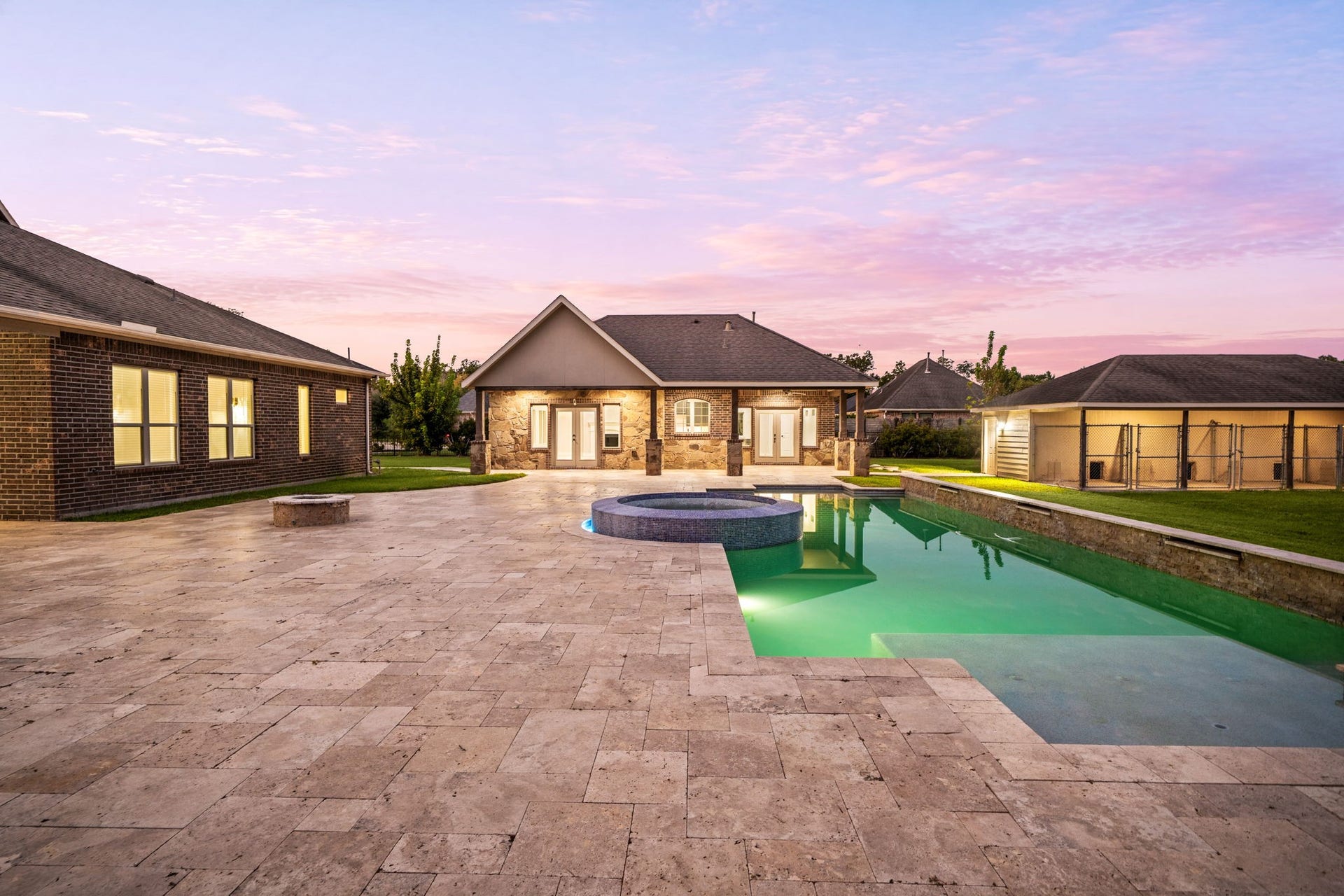 5127 Beekman Drive, Missouri City, TX 77459 From this angle, the casita and covered grounds come into view, showcasing the true scale and versatility of this exceptional outdoor retreat.