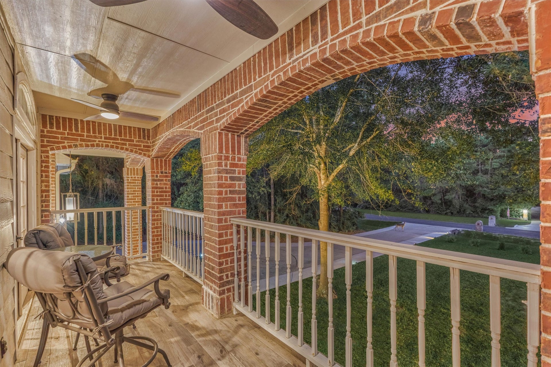 11632 Prince Andrew Court, Montgomery, TX 77316 Covered balcony, perfect for your morning coffee!(And deer watching!)