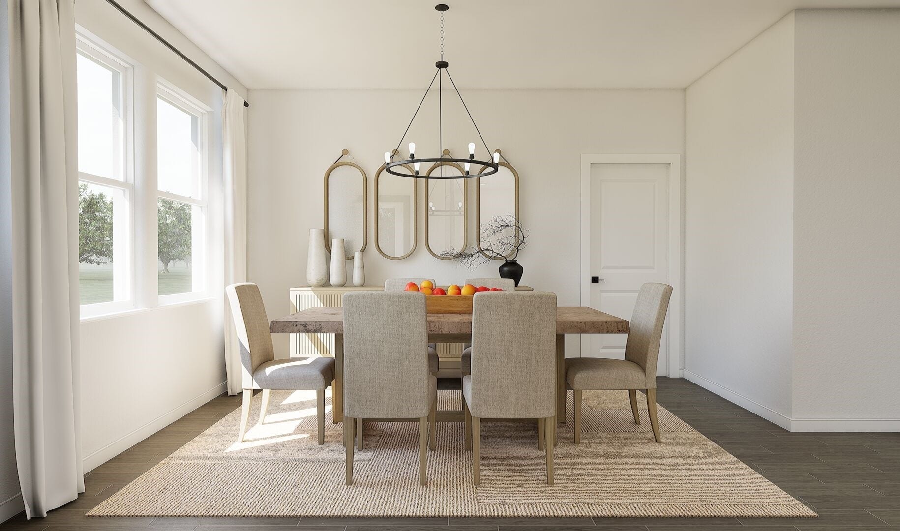 Sun-lit dining area (*Artist rendering used for illustration purposes only.)