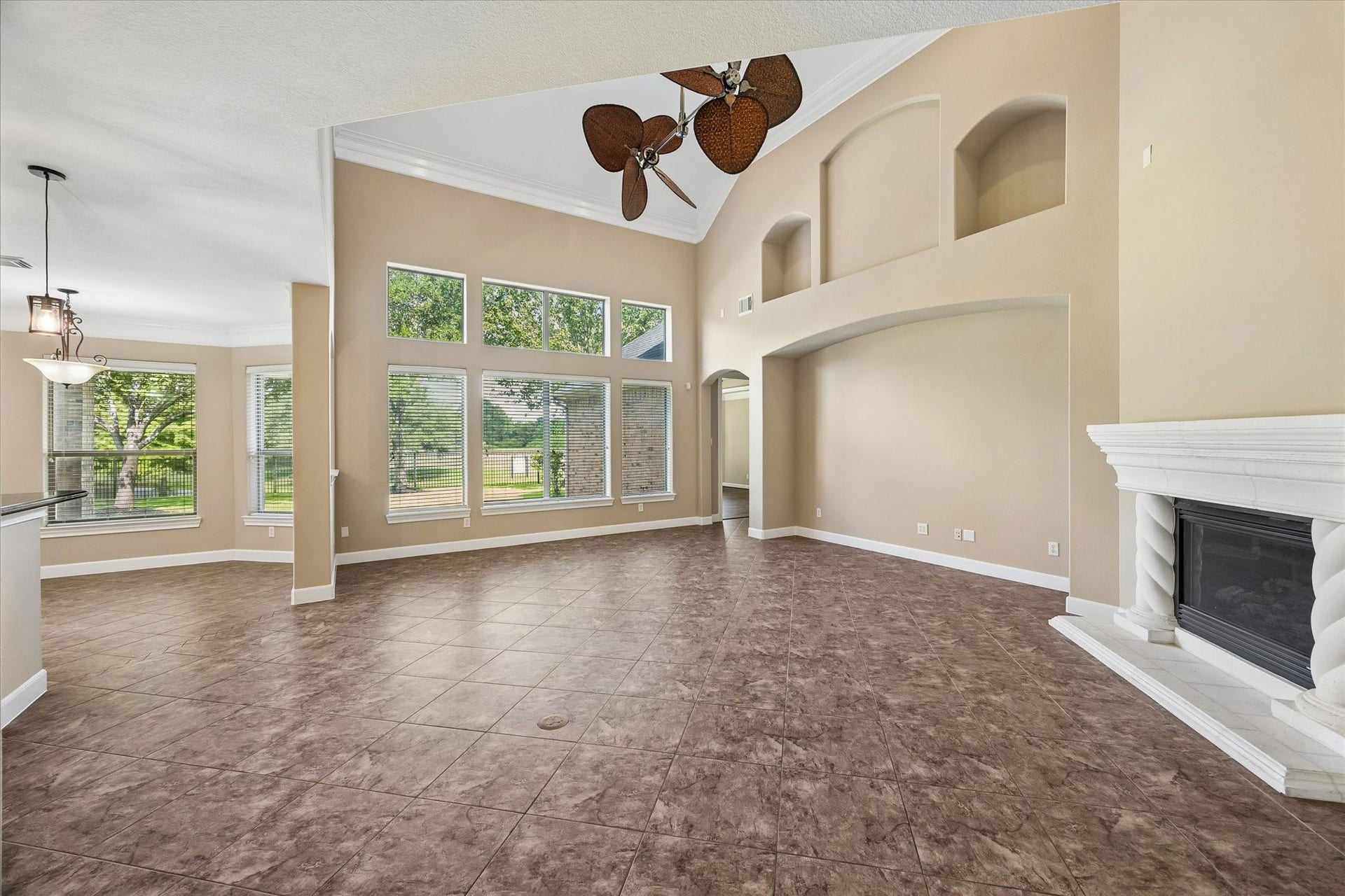18715 N Thomas Shore Drive, Cypress, TX 77433 Another view of the downstairs living room. Incredible natural lighting!