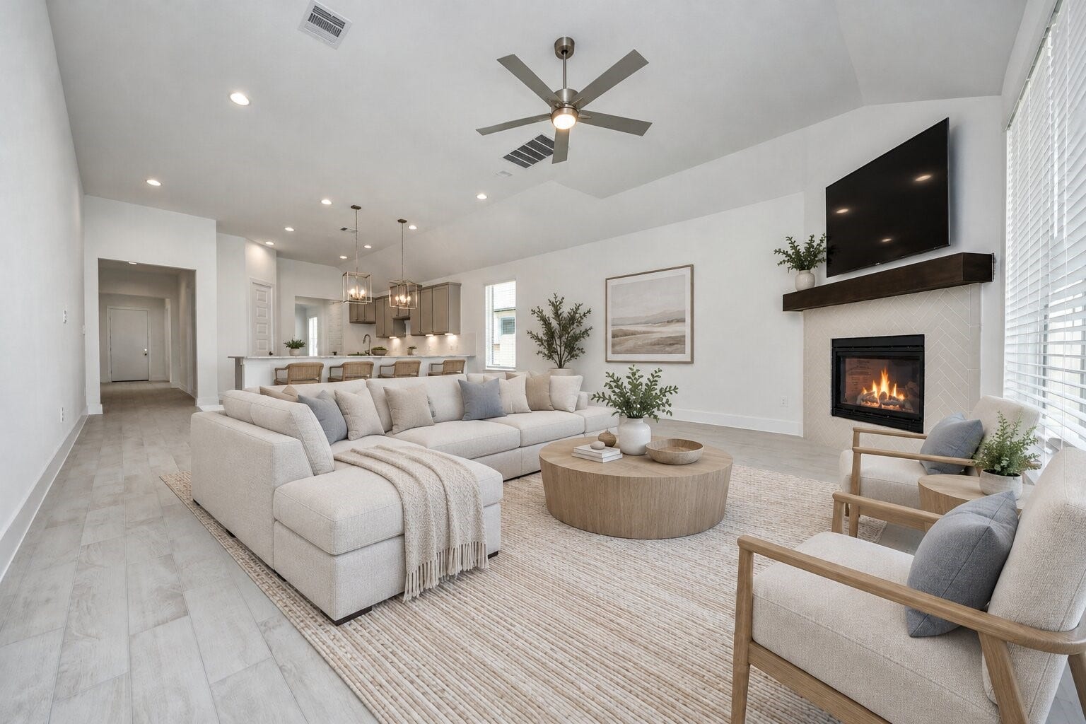 Virtually Staged - Living Room. Sample photo of completed home with similar floor plan. Actual colors and selections may vary.