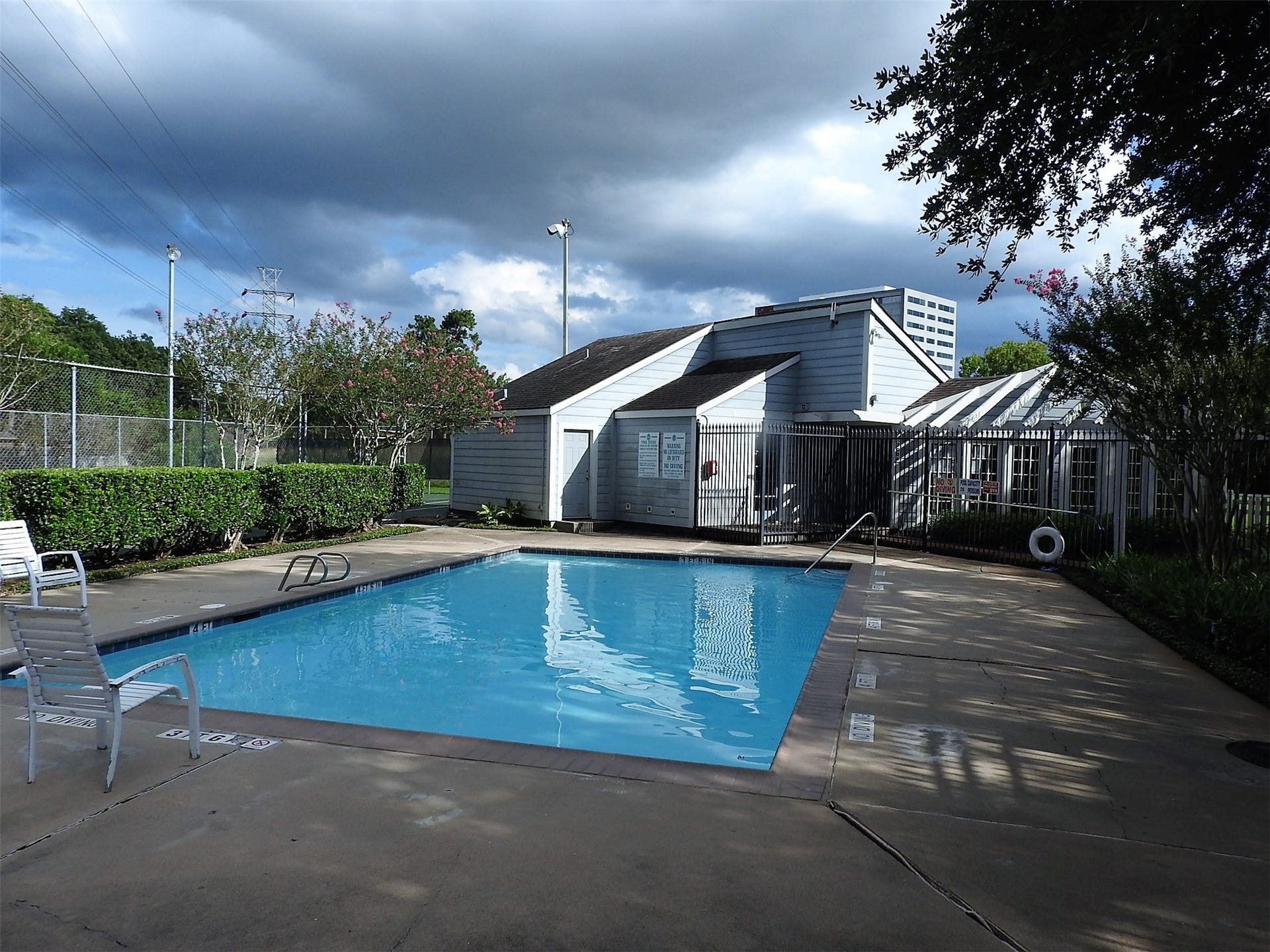 708 Memorial Mews Street, #C, Houston, TX 77079 Community Swimming pool for residents living on Memorial Mews Street.