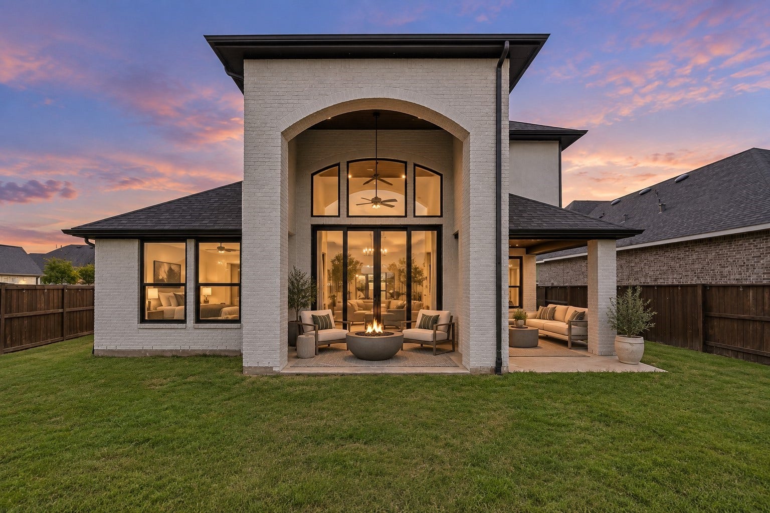 Step outside to enjoy the expansive backyard, complete with 2 covered patios and extended concrete area  the perfect setup for outdoor dining, lounging, or weekend barbecues. *This photo has been virtually staged