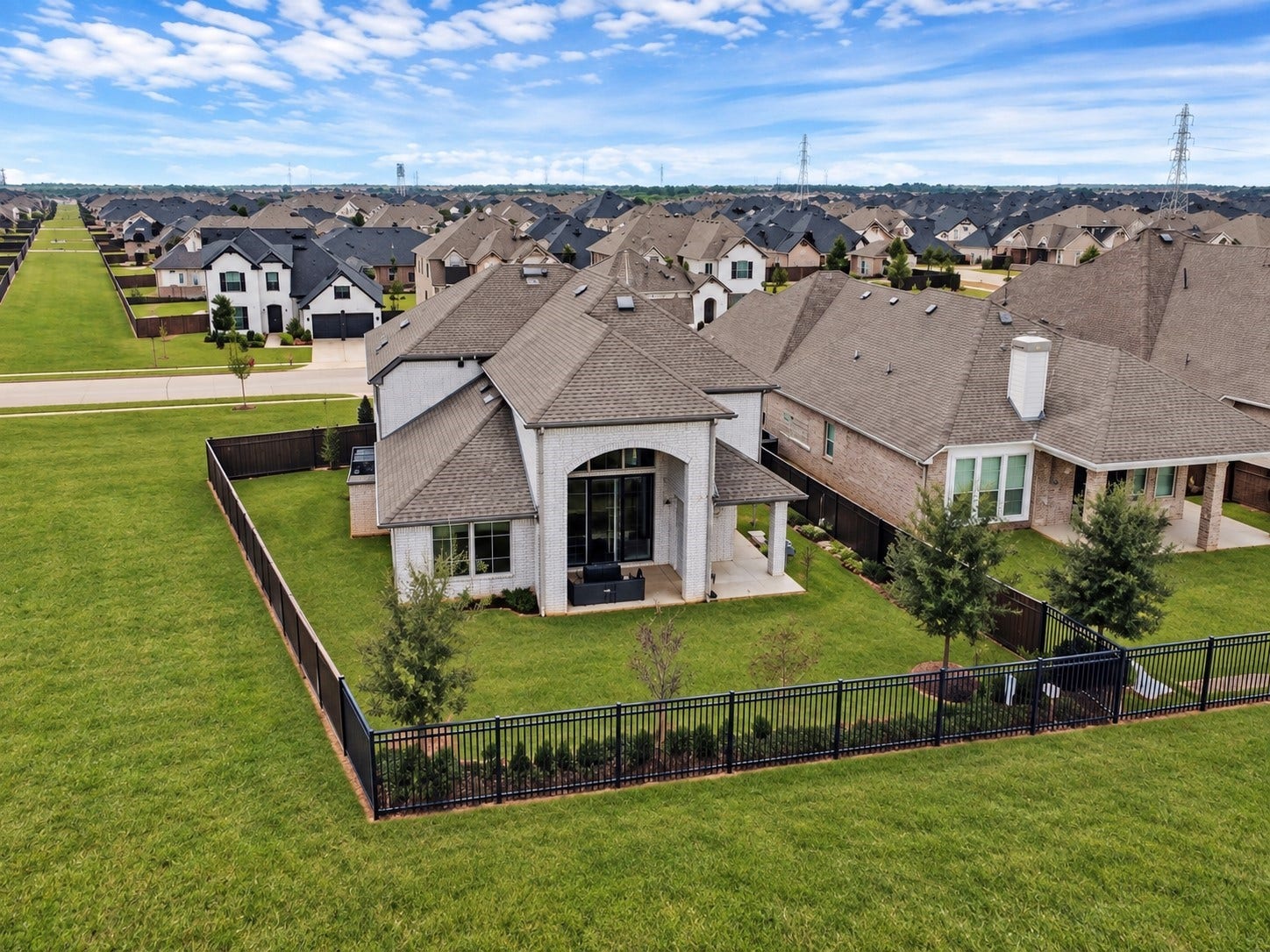 A birds-eye view of this amazing lot! Imagine the space you can create in the oversized backyard!