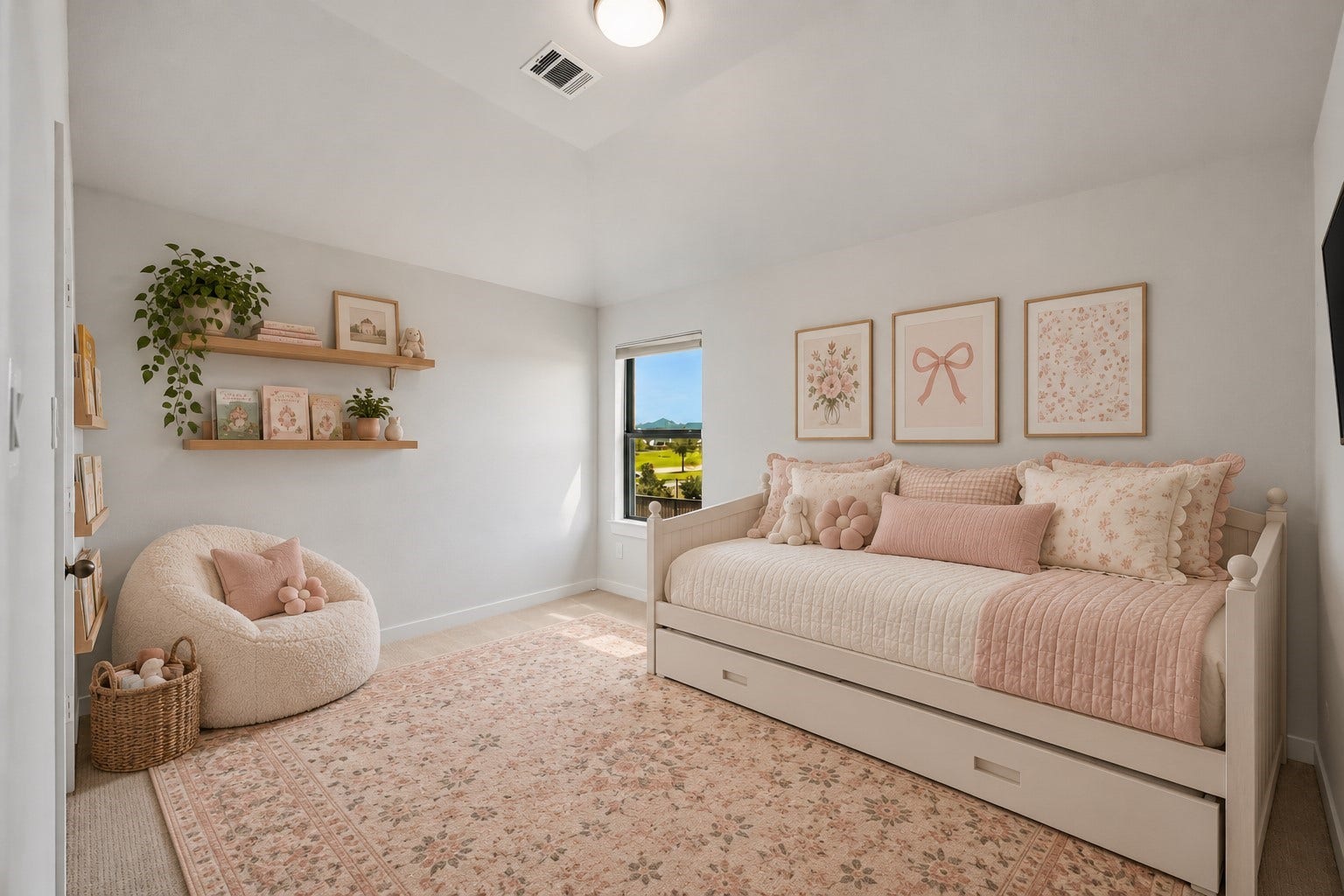 The final of the secondary bedrooms with plush neutral carpet, neutral paint, natural light, and spacious closet. *This photo has been virtually staged.