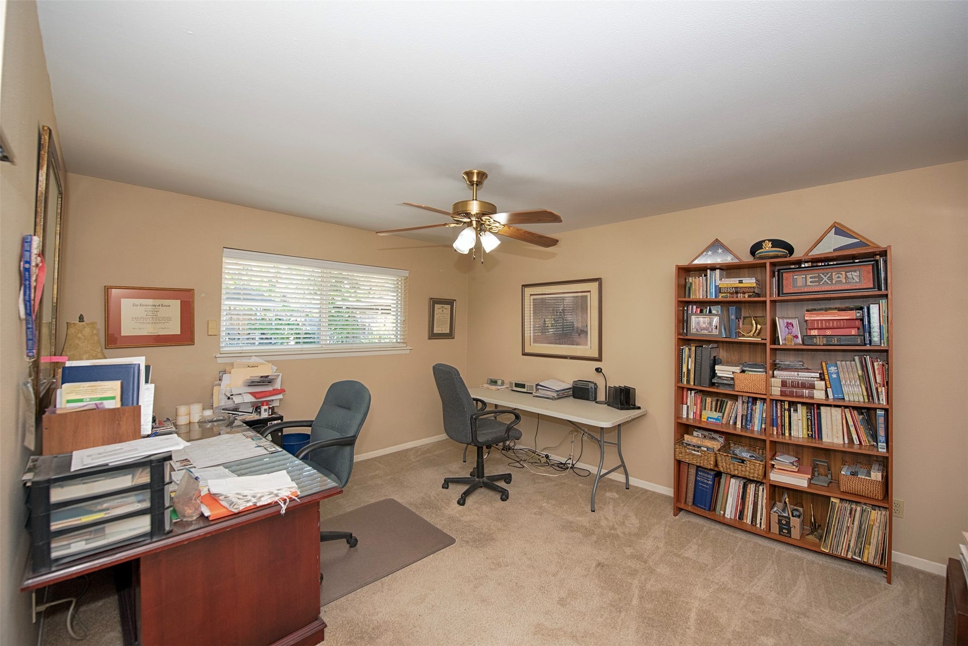18502 Vinland Drive, Nassau Bay, TX 77058 One of the other bedrooms in the home which is currently being used as an office. Amazing space and facing the back of the home with views of the pool and patio.