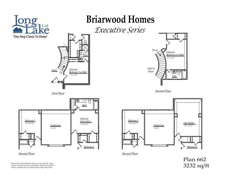 2056 Thimbleberry Lane, Magnolia, TX 77355 Plan 662 second floor options.