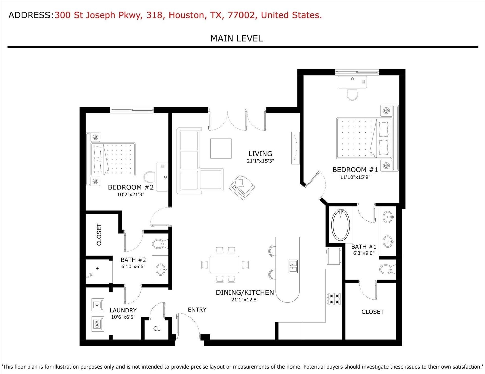 300 St Joseph Parkway, #318, Houston, TX 77002