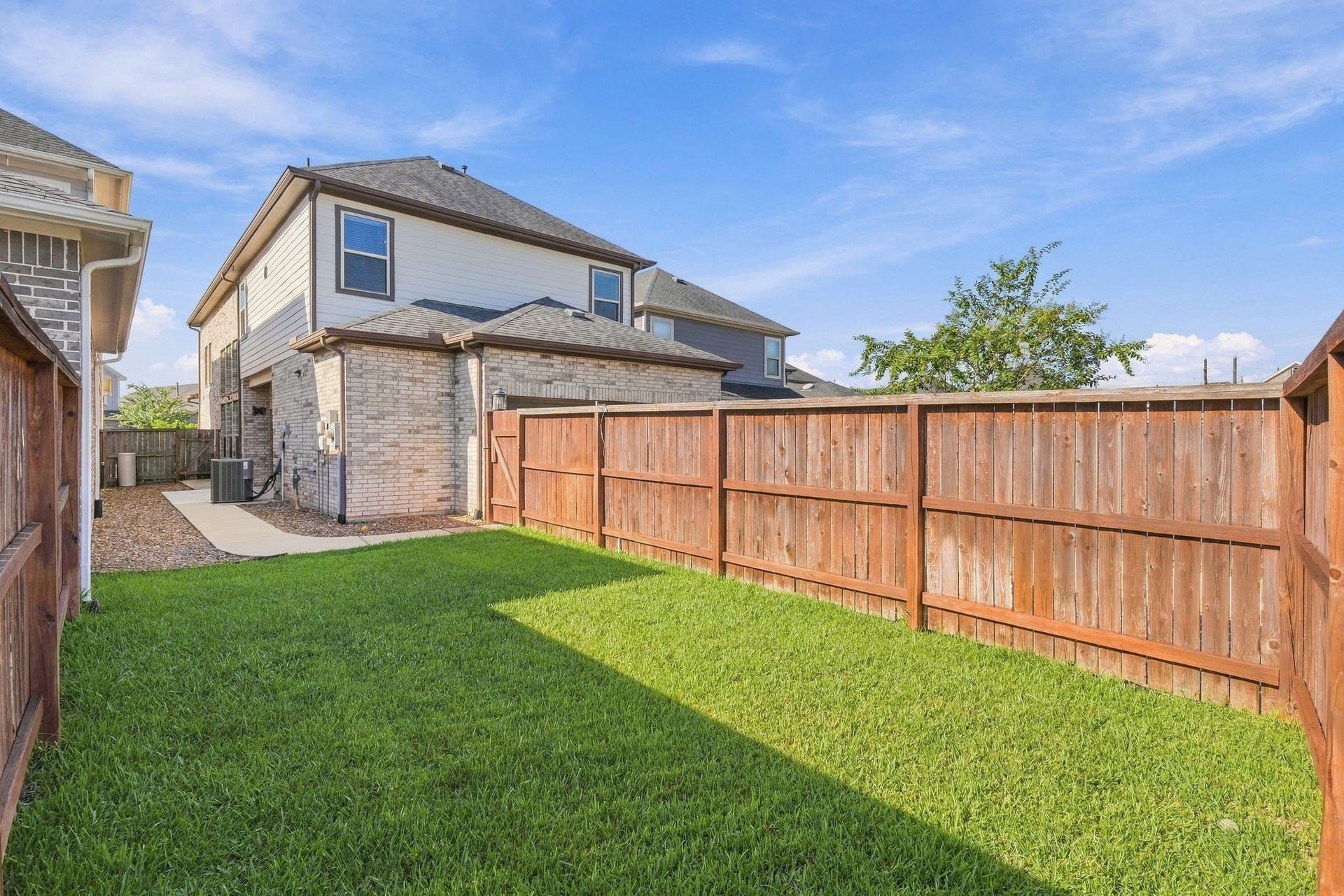 27022 Brighton Valley Way SW, Katy, TX 77494 Quiet, private, fenced in. The backyard does its job without asking for attention.