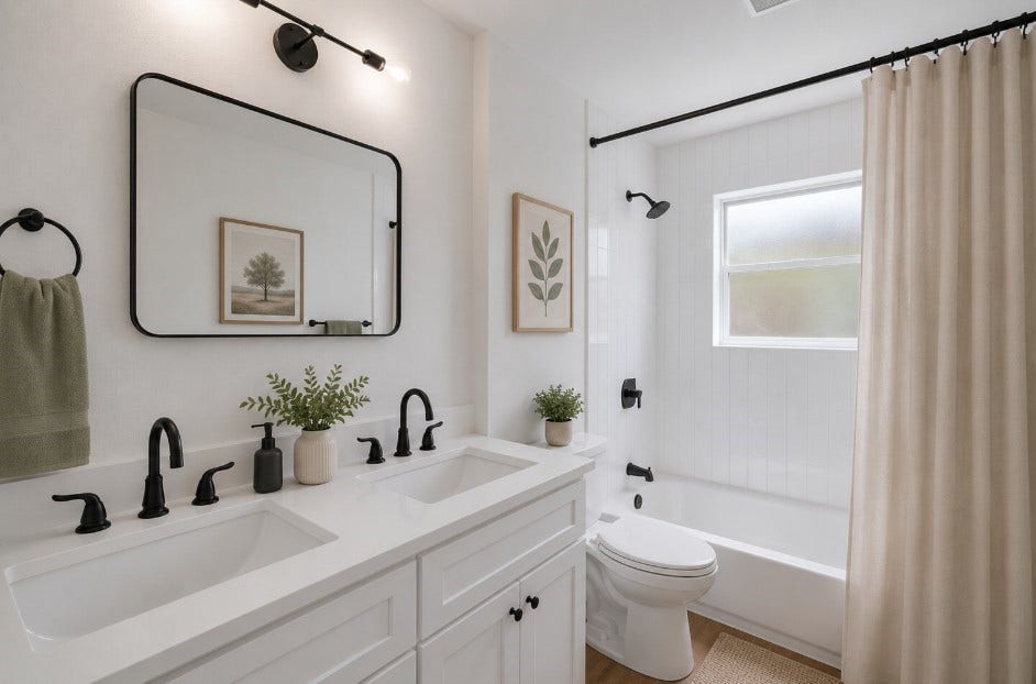 104 Oriole Lane, Angleton, TX 77515 Virtually staged secondary bathroom