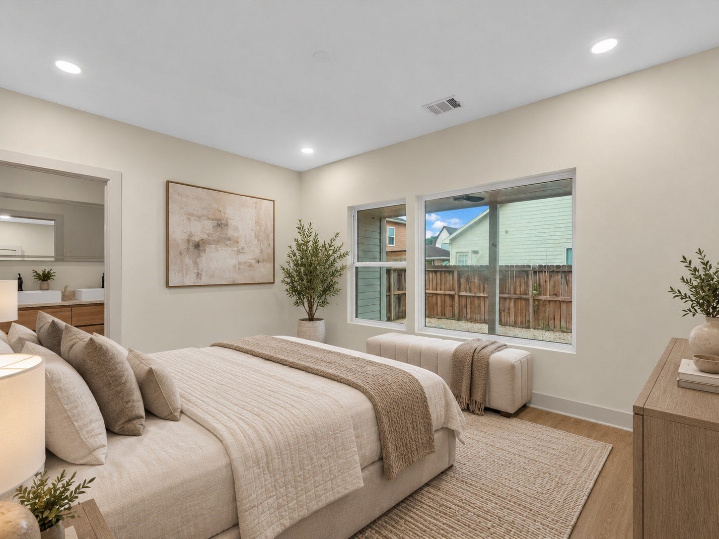 3307 Delhi Street, Houston, TX 77022 Unit #1: Primary Bedroom **virtually staged
