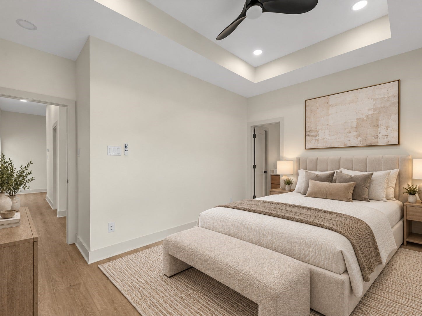 3307 Delhi Street, Houston, TX 77022 Unit 2: Primary bedroom **virtually staged