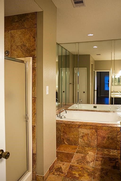Standing shower inside master bathroom