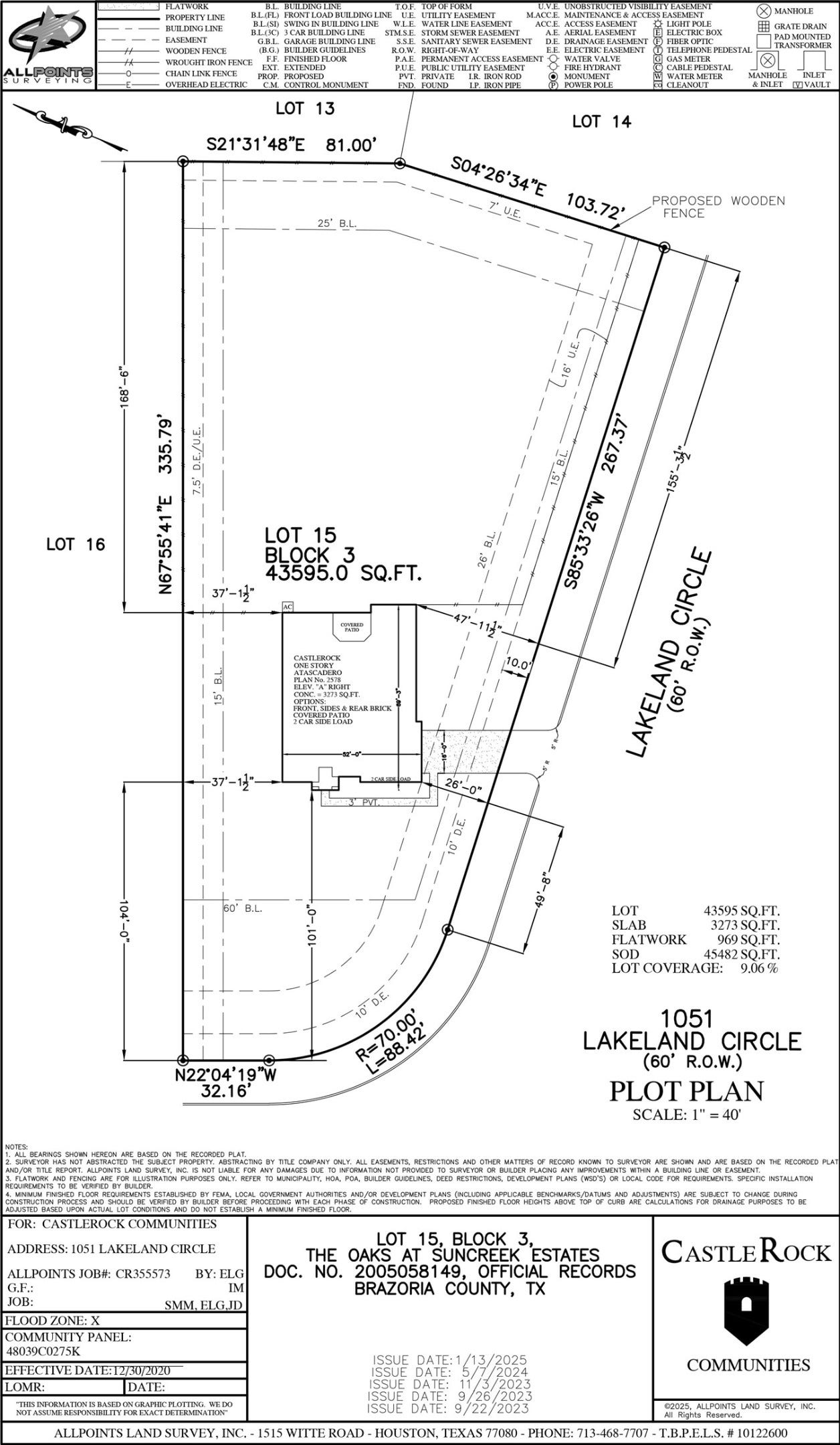 1051 Lakeland Circle, Rosharon, TX 77583 Plot Plan! Look at all that land that you can enjoy!