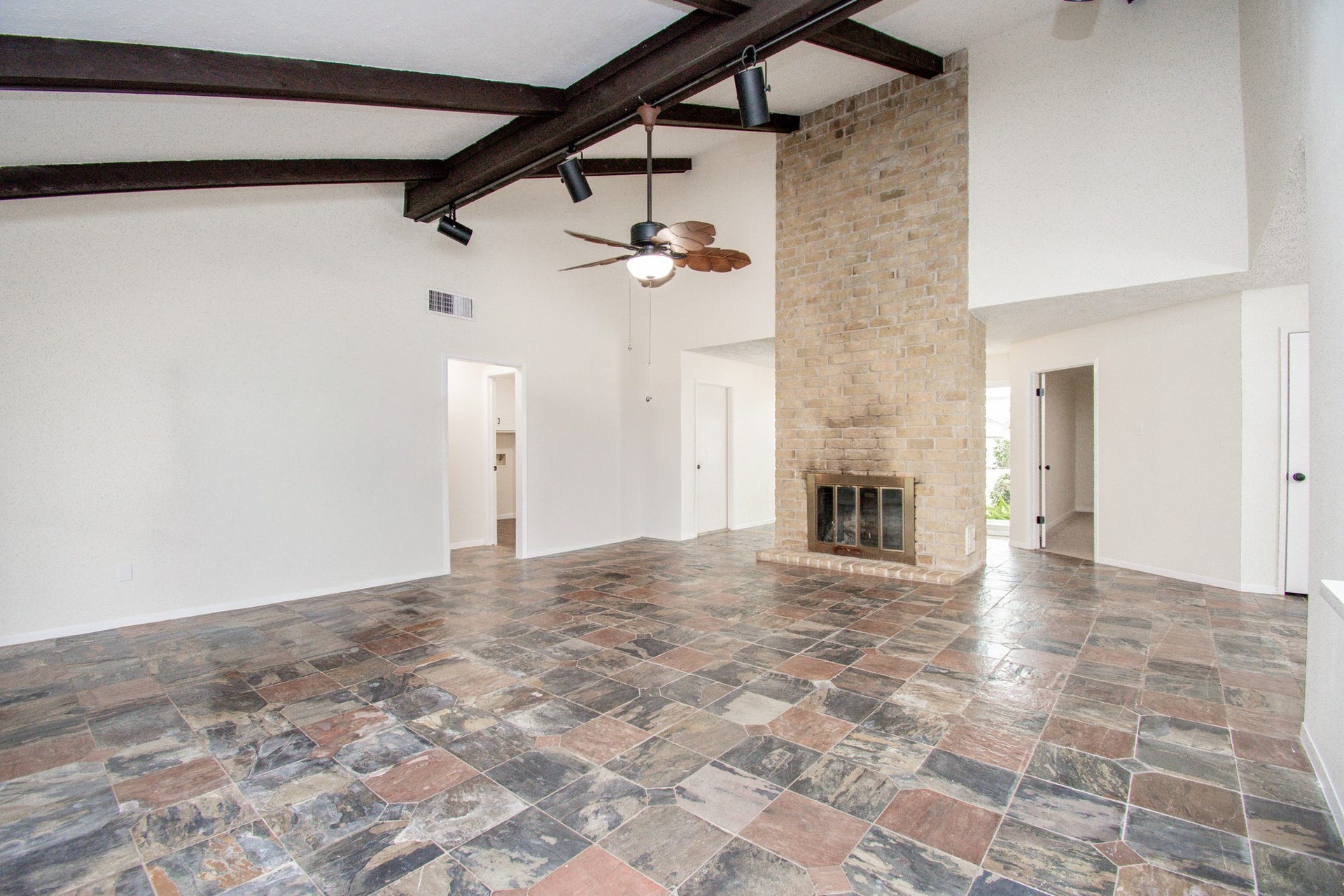 2507 Sage Brush Lane, Sugar Land, TX 77479 High ceilings and a brick fireplace!