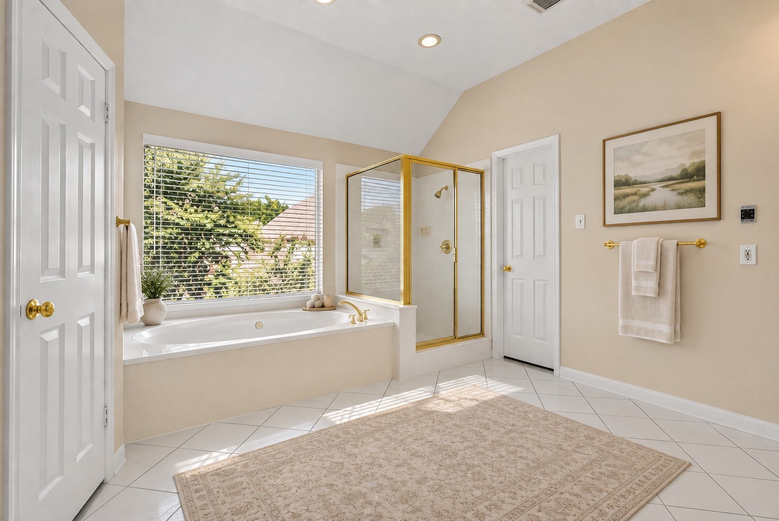 2108 Cherry Hills Drive, League City, TX 77573 The primary bedroom features a private en-suite featuring dual sinks, soaking tub and separate walk-in shower.