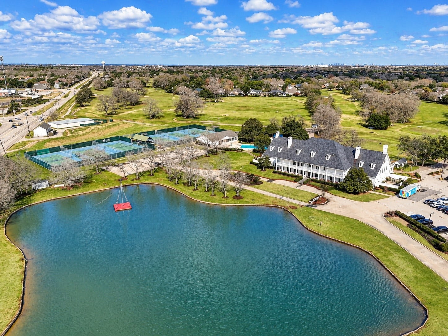 718 Land Grant Drive, Richmond, TX 77406 The community has a pond!
