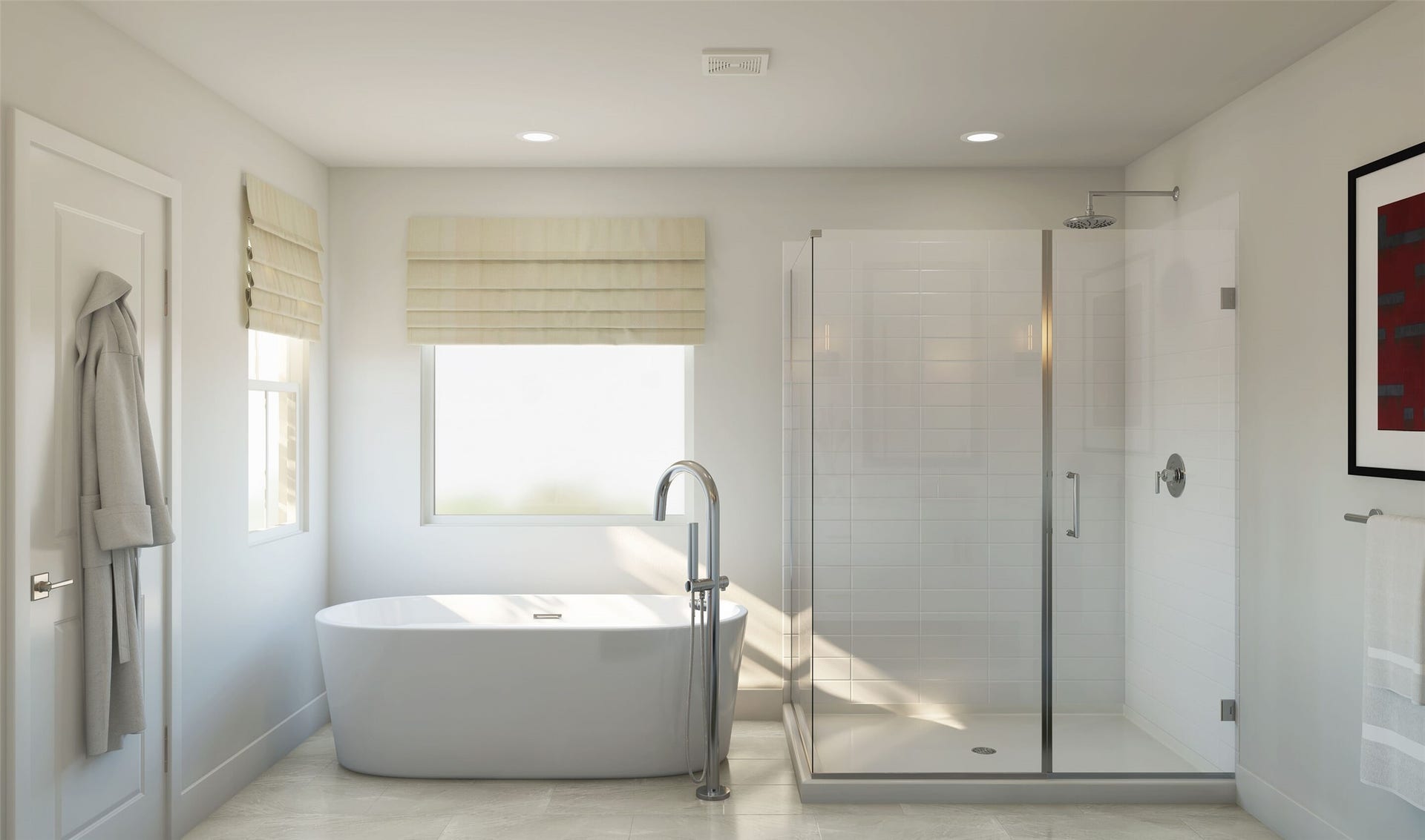 4506 Leon Meadow Lane, Houston, TX 77048 Serene primary bath (*Artist rendering used for illustration purposes only. Colors/finishes may differ from the ones currently selected in the home.)