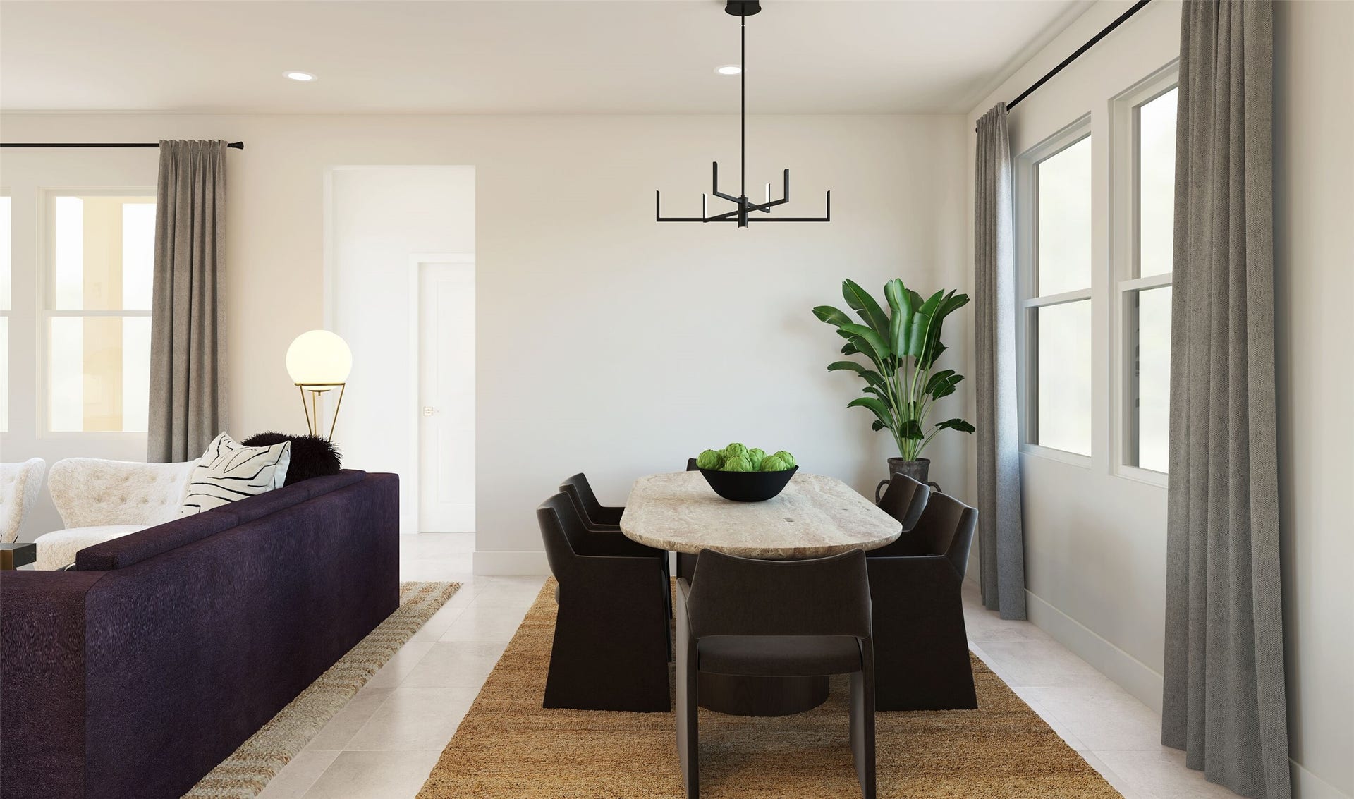 4506 Leon Meadow Lane, Houston, TX 77048 Sun-lit dining area (*Artist rendering used for illustration purposes only. Colors/finishes may differ from the ones currently selected in the home.)