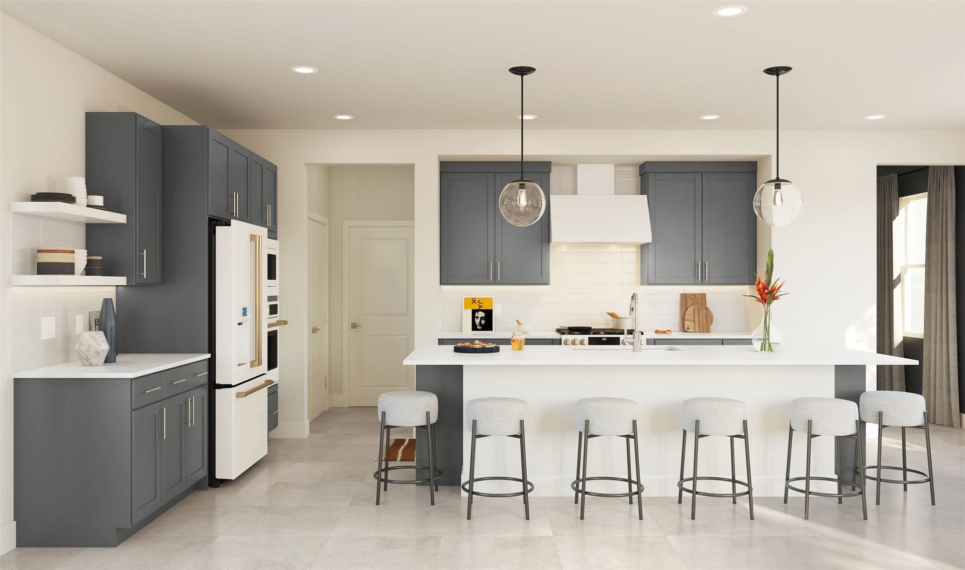 4506 Leon Meadow Lane, Houston, TX 77048 Gourmet island kitchen (*Artist rendering used for illustration purposes only. Colors/finishes may differ from the ones currently selected in the home.)