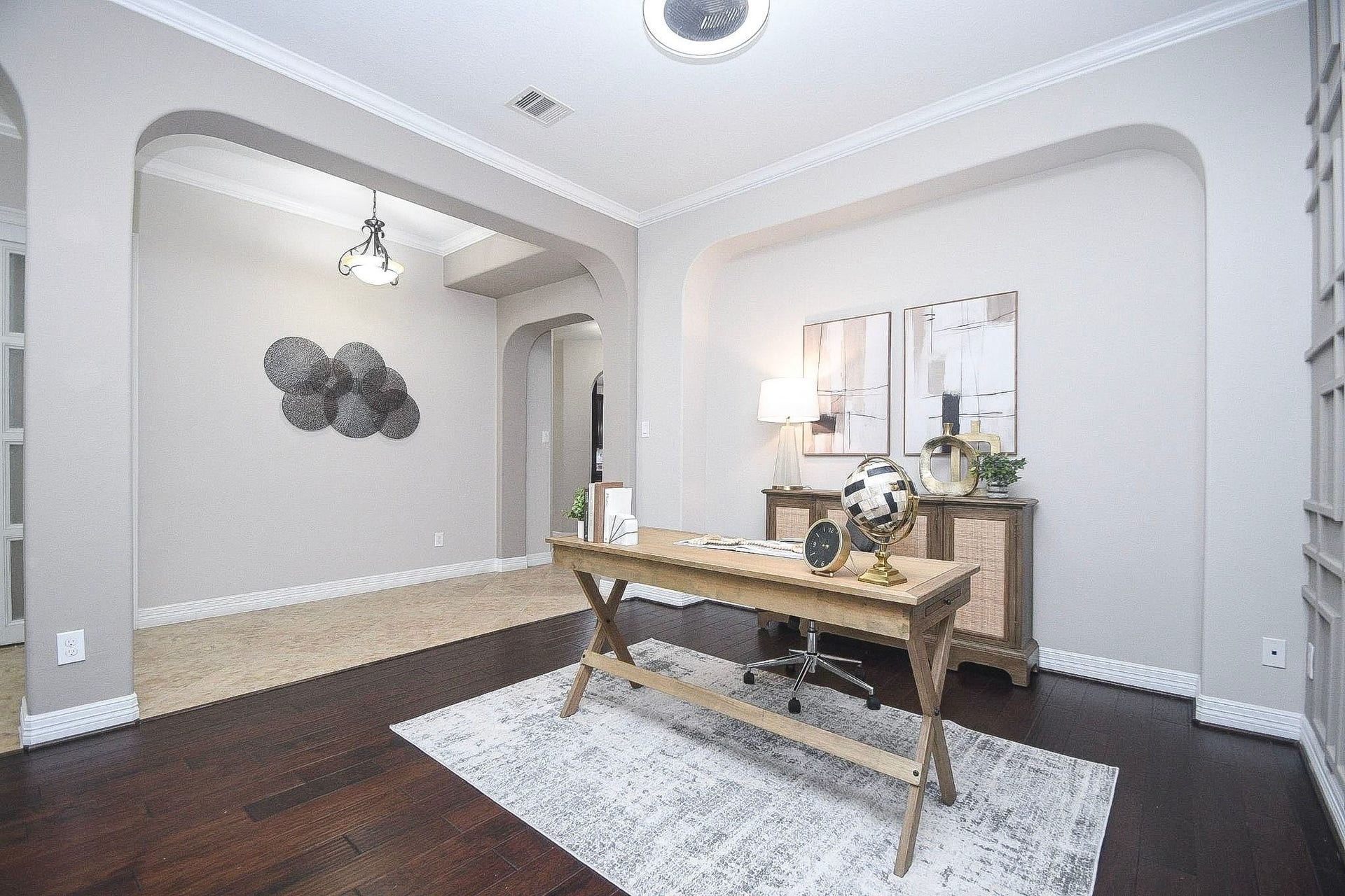Dedicated work from home space with room to spread out
