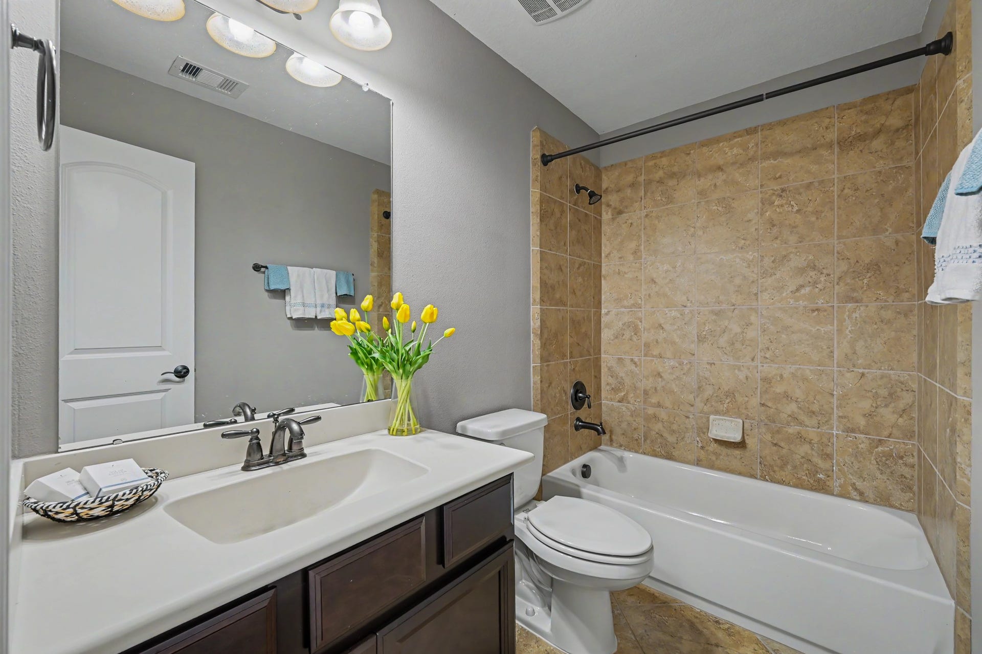 4th Full bath off game/media room. With all this space, one could turn it into a full living & bedroom space
