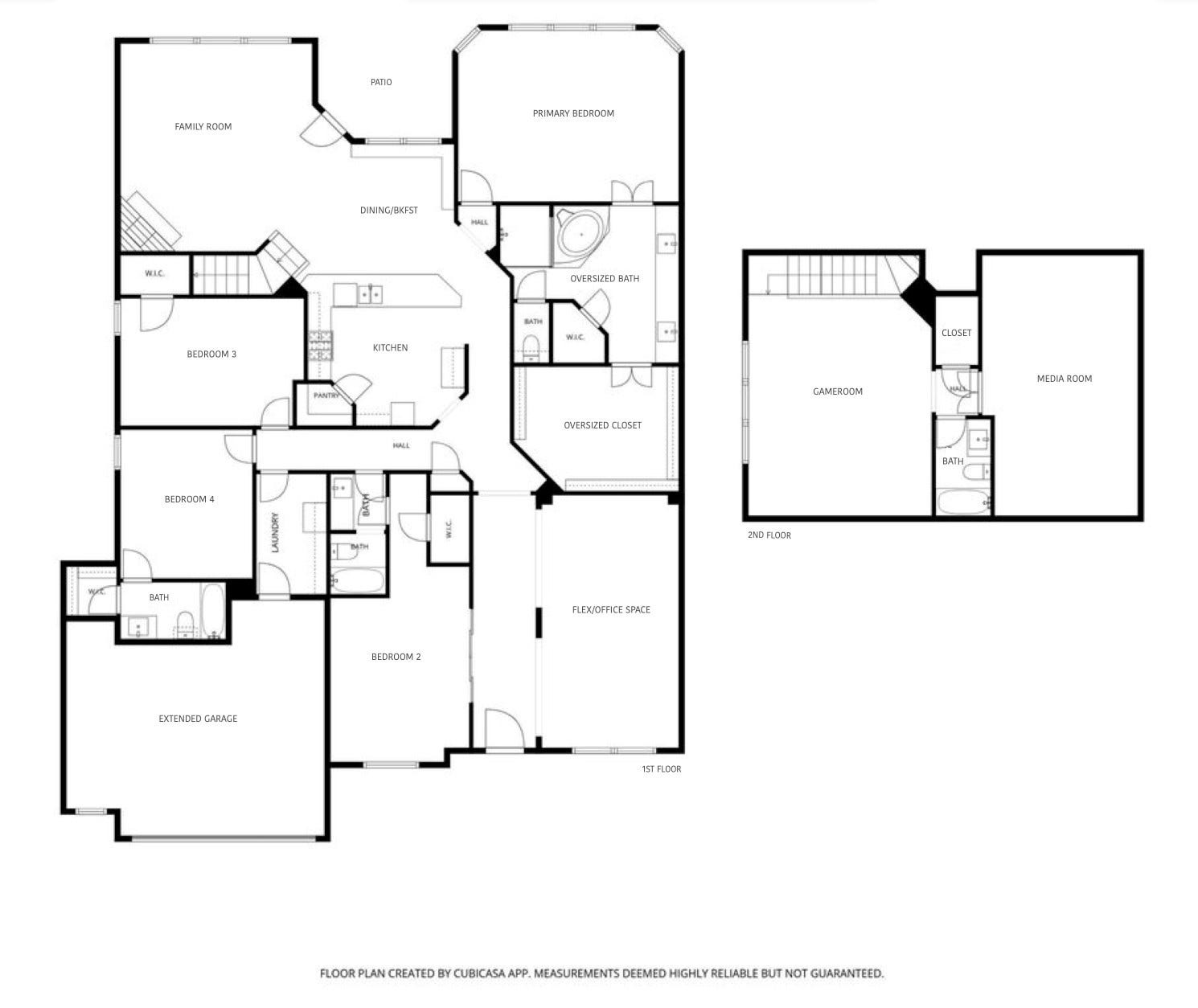 Floor plan showcasing the home's spacious layout.