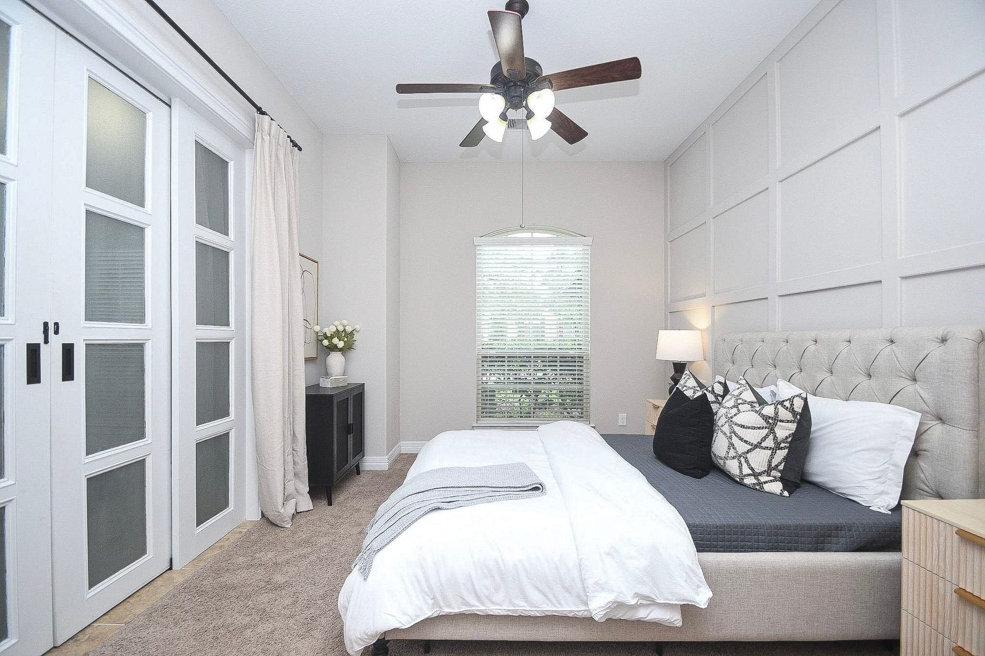 Bedroom 2 located off foyer is perfect for guests and privacy.
