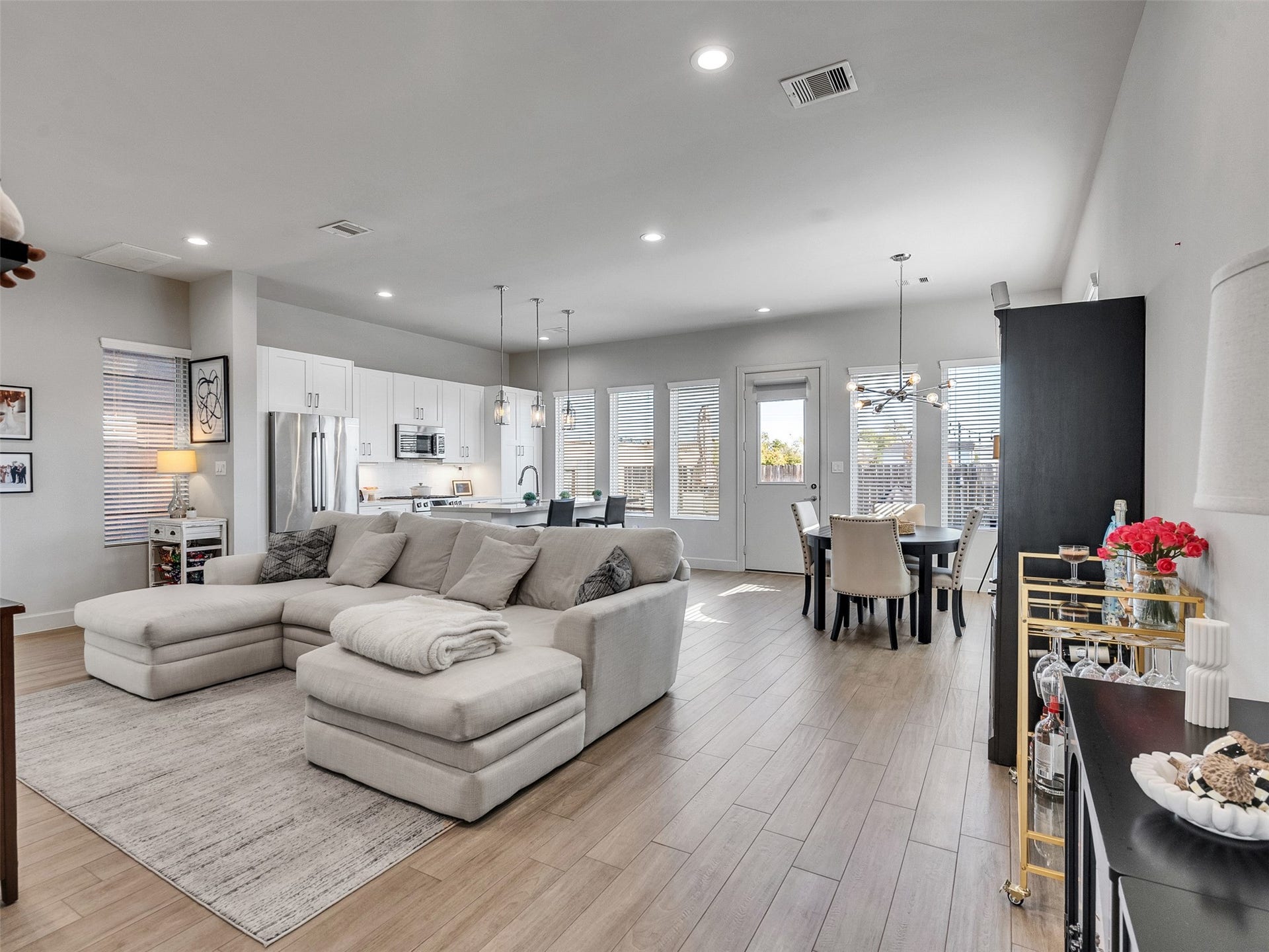 Bright, airy layout with large windows that bring the outdoors in.