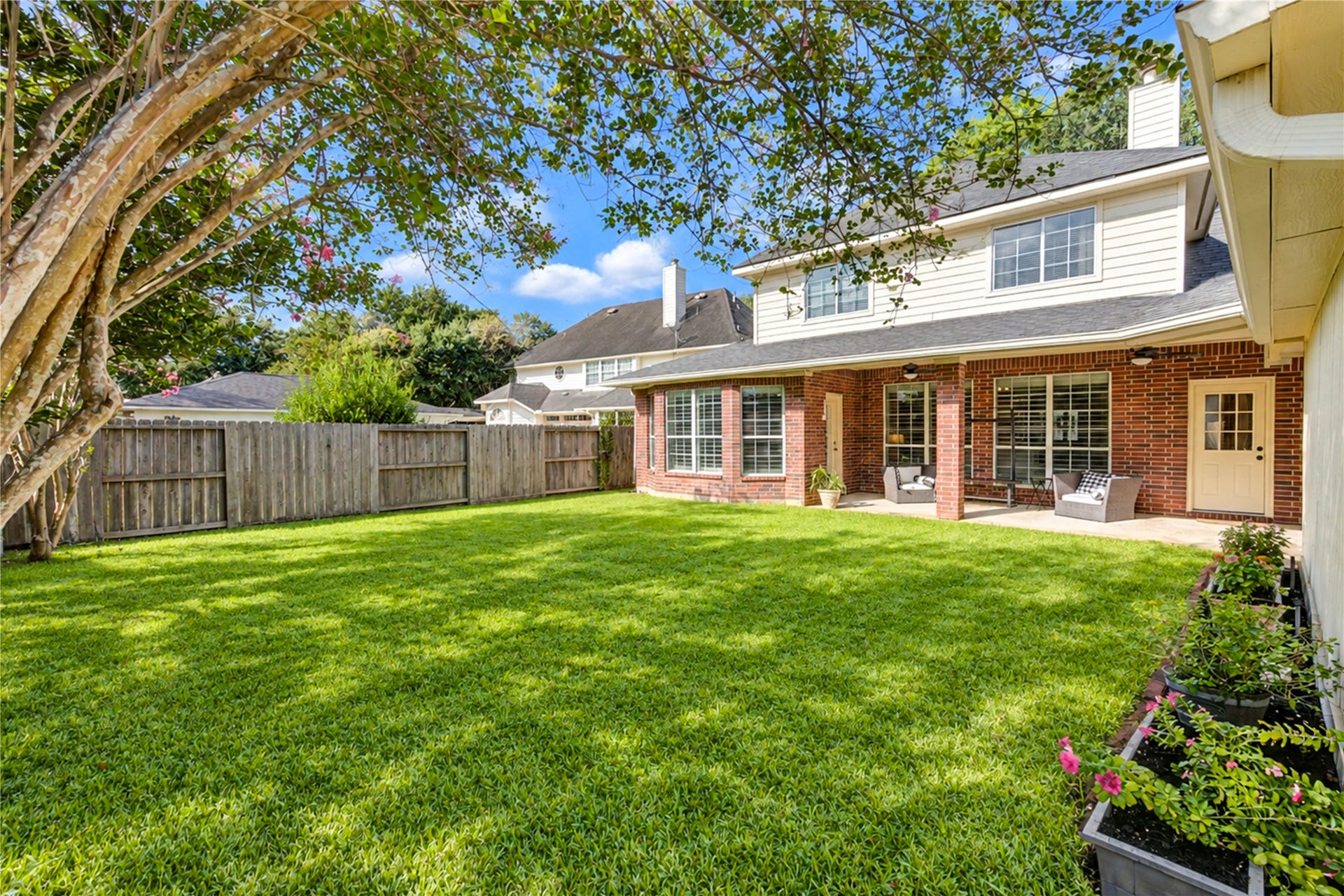 23338 Grand Springs Drive, Katy, TX 77494 New roof (2026), gutters, cement board siding, full sprinkler and an overall well maintained home add to the features and benefits of this home.
