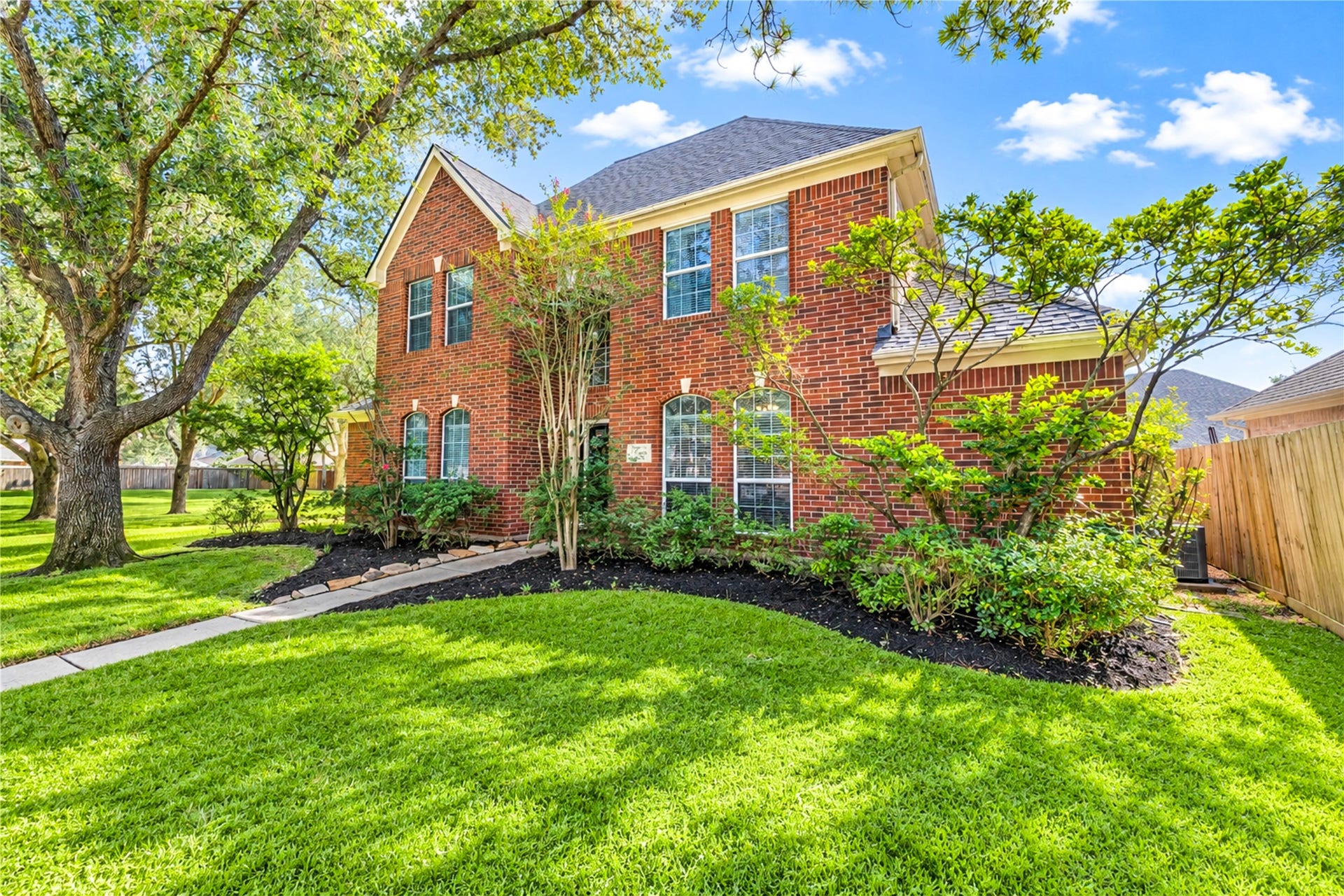 23338 Grand Springs Drive, Katy, TX 77494 Roofs are a premium feature in this market and this one was replaced in 2026 along with the gutters. Cement board siding is also an upgraded feature of this Cinco Ranch original.