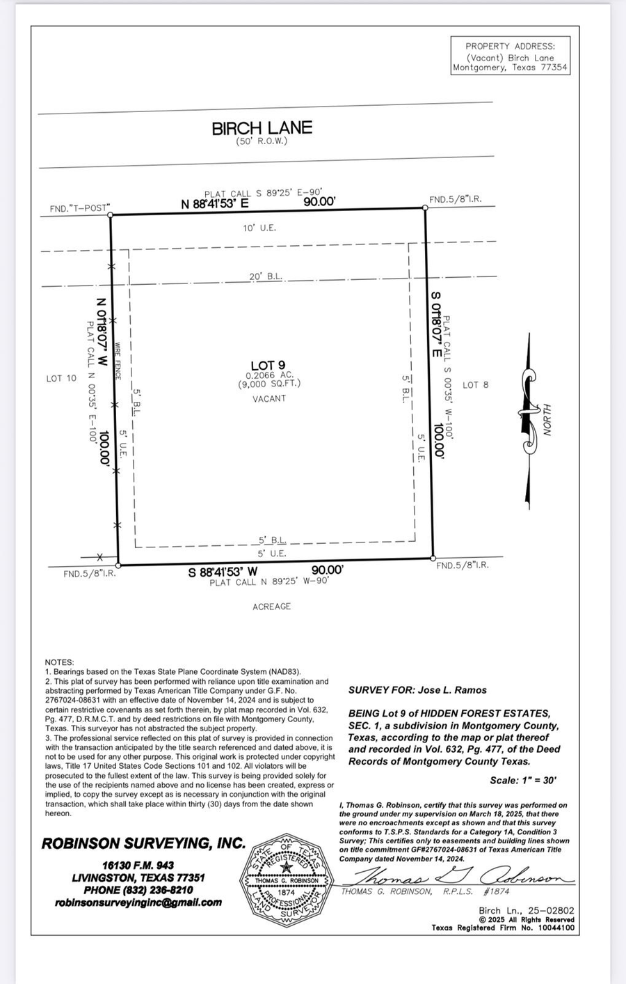 Property photo for 000 Birch Drive, Montgomery, TX