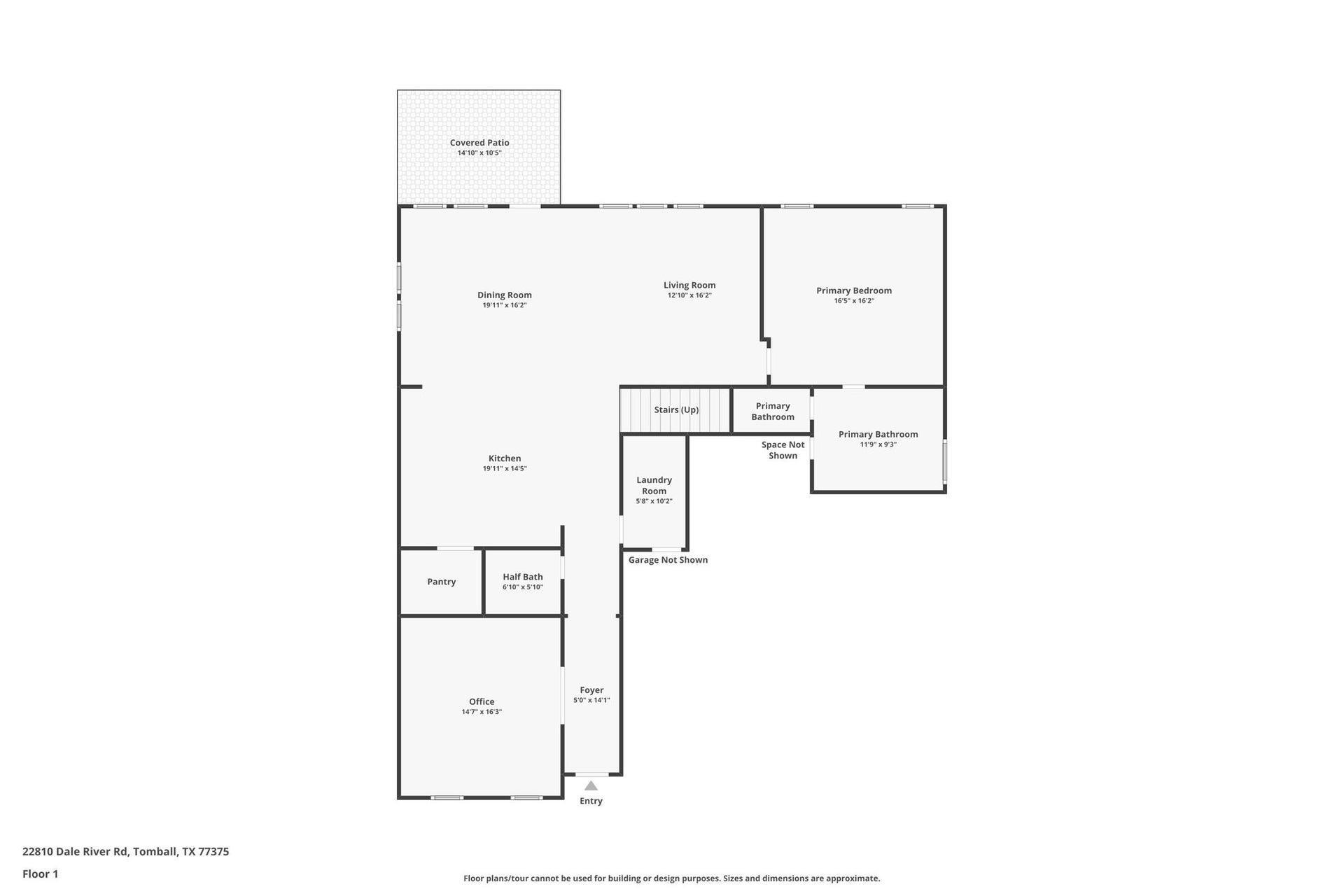 22810 Dale River Road, Tomball, TX 77375 Downstairs Floorplan