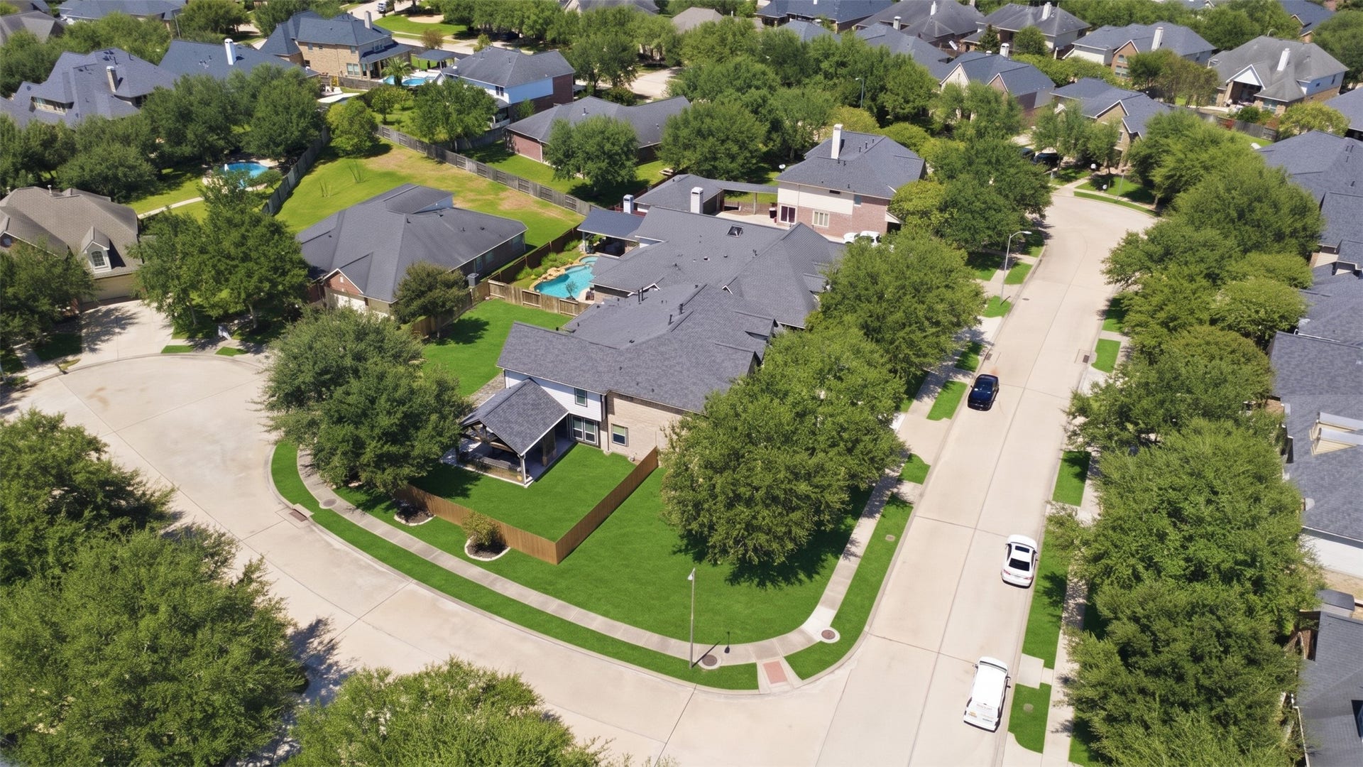2710 Golden Larch Drive, Katy, TX 77494 This oversized lot sits on the corner of a small cul-de-sac.