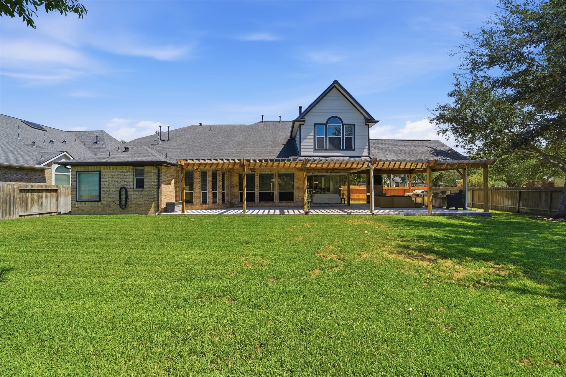 2710 Golden Larch Drive, Katy, TX 77494 This oversized lot has plenty of room for a pool and still have a grassy area for kids or pets to play!