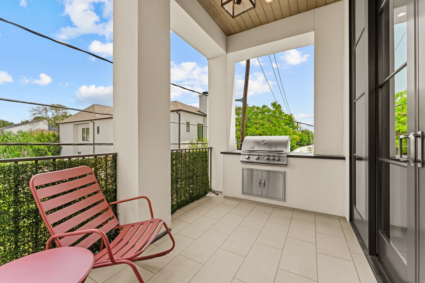 2328 Bissonnet Street, Houston, TX 77005 Patio with grill and easy access to kitchen, dining, and living. Great for entertainment