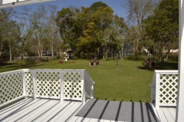 828 Holly Street, La Marque, TX 77568 Back Porch with Big Back yard