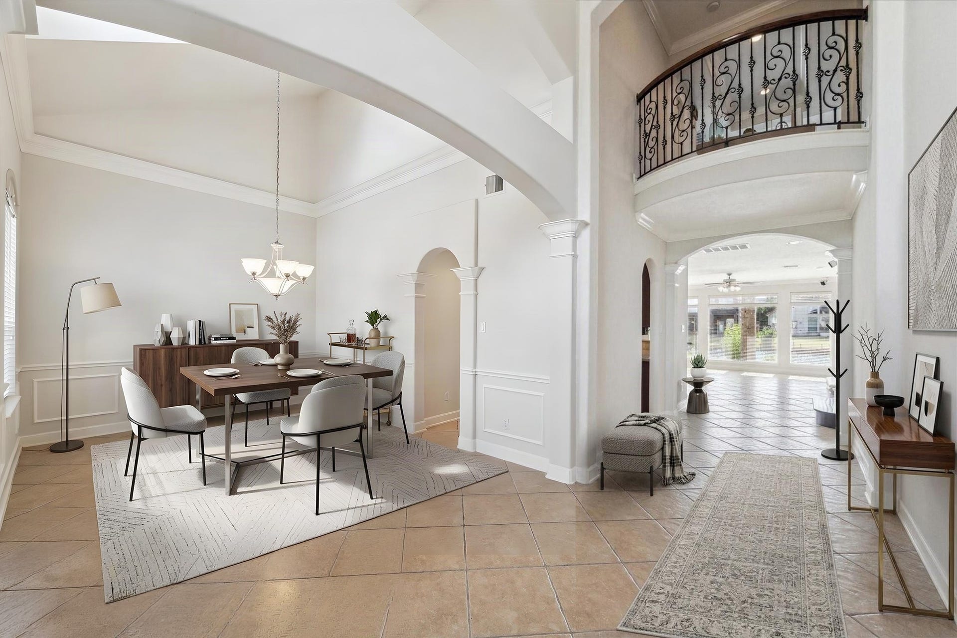 14330 Dunrobin Way, Sugar Land, TX 77498 What the dining room *COULD* be. AI furnished