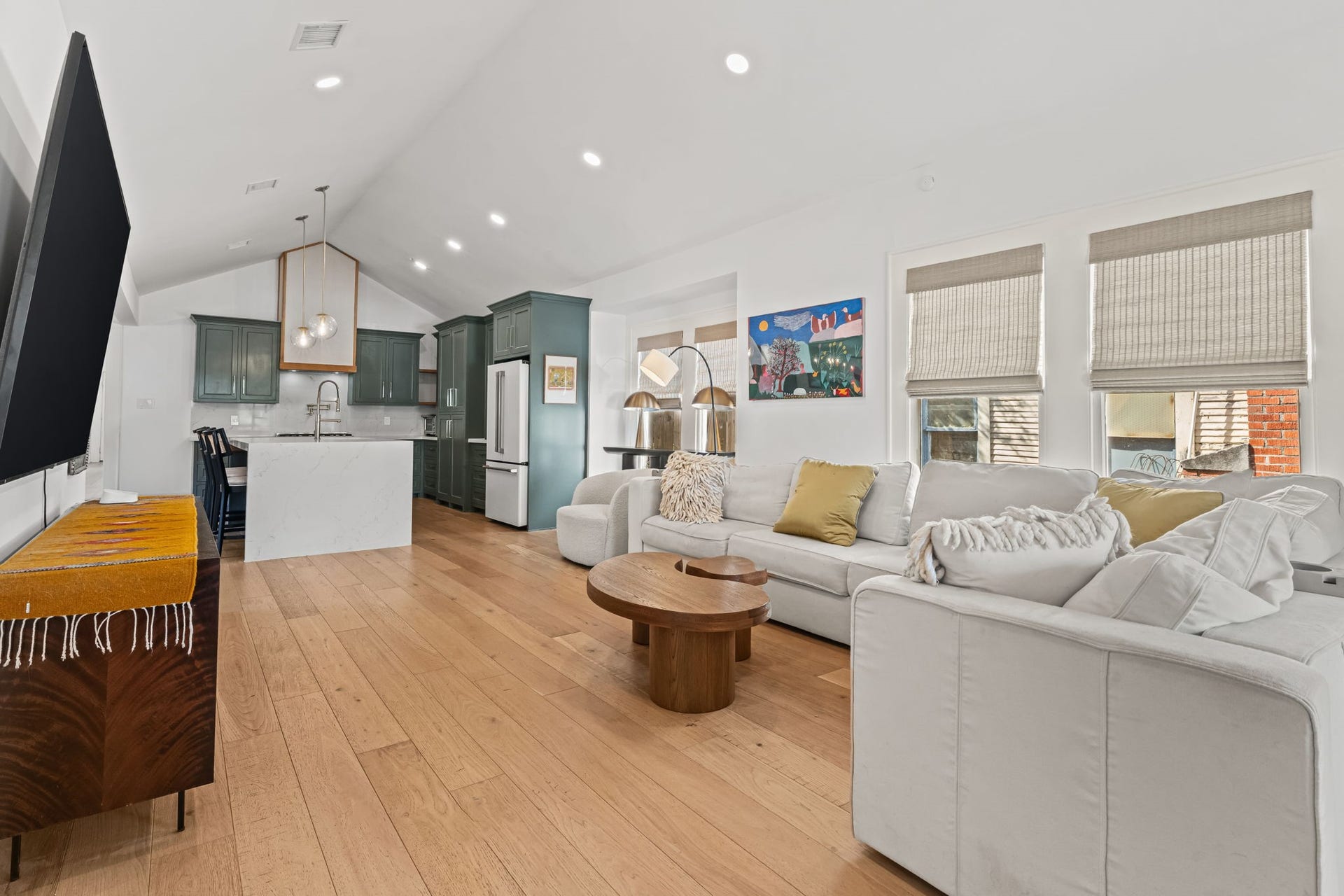 High ceilings add depth to this charmer!