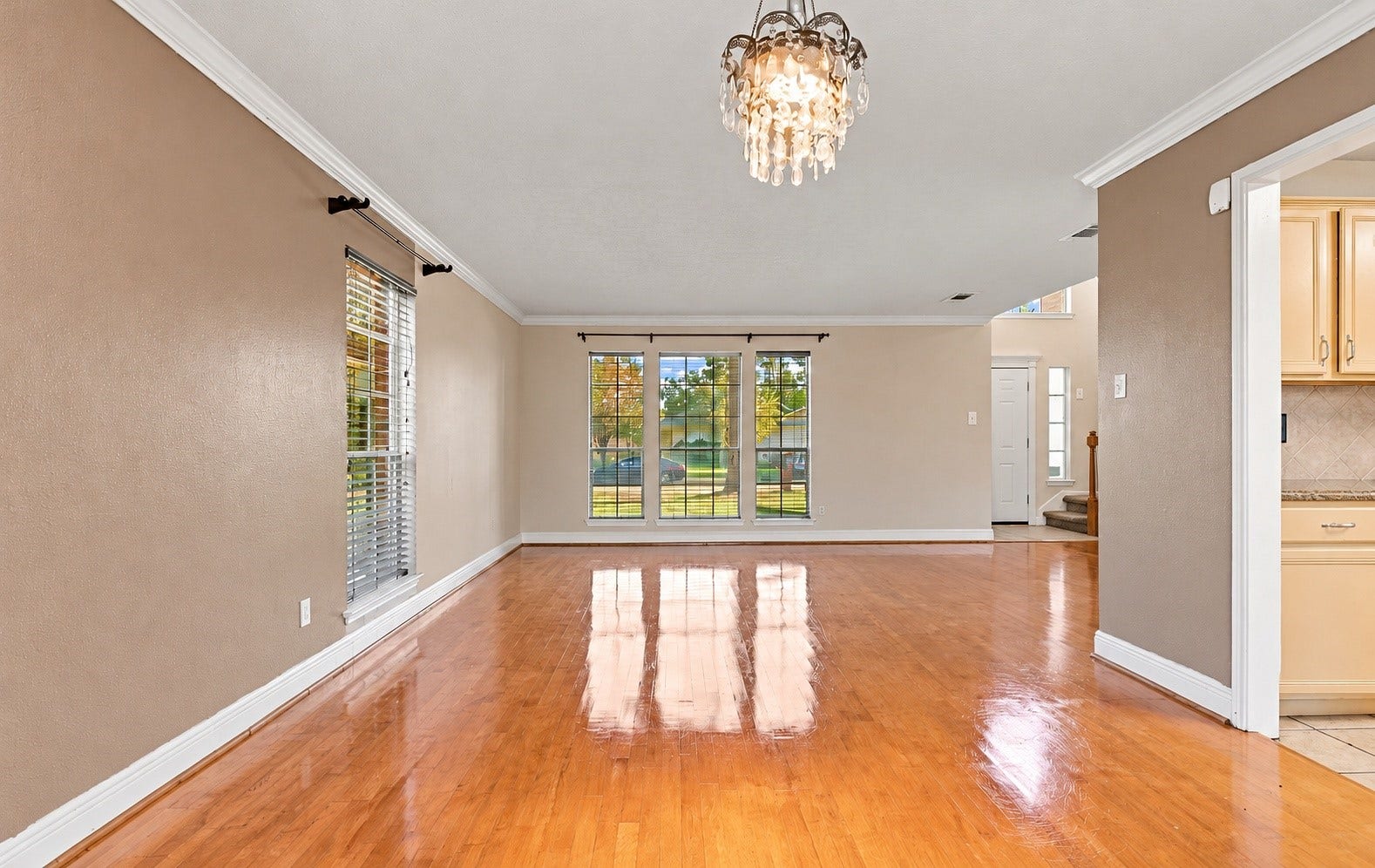 An angle of the formal dinning room leading into the second living room!