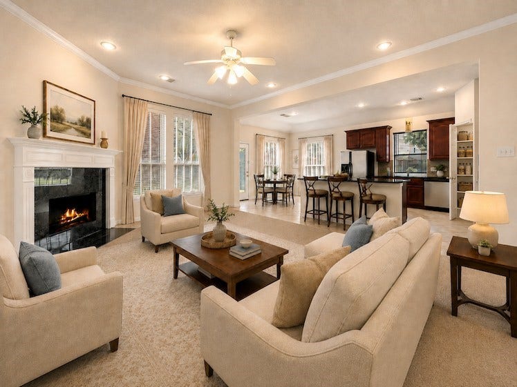 13935 Charterhouse Way, Sugar Land, TX 77498 Virtually staged living room