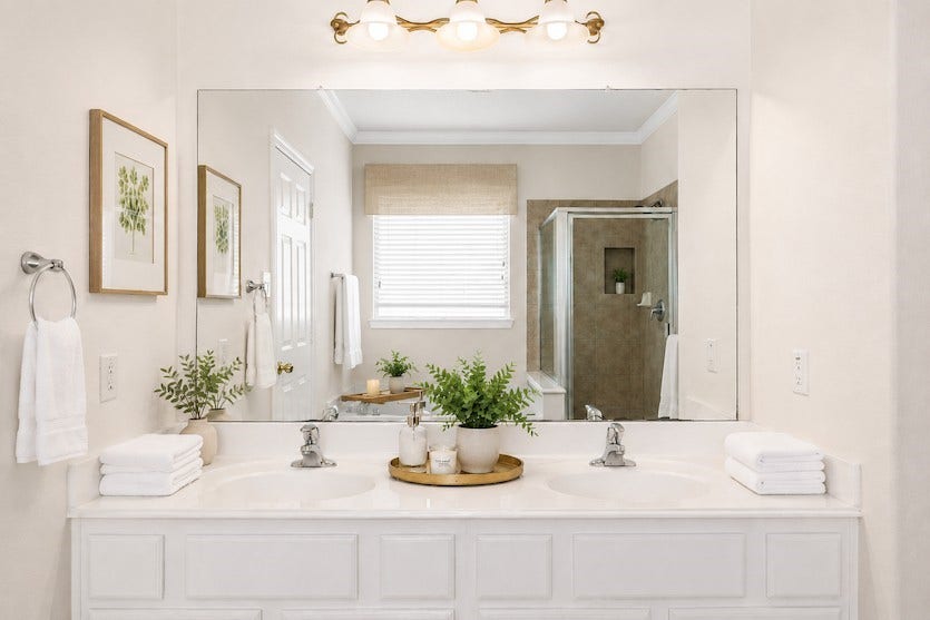 13935 Charterhouse Way, Sugar Land, TX 77498 Virtually staged primary bathroom