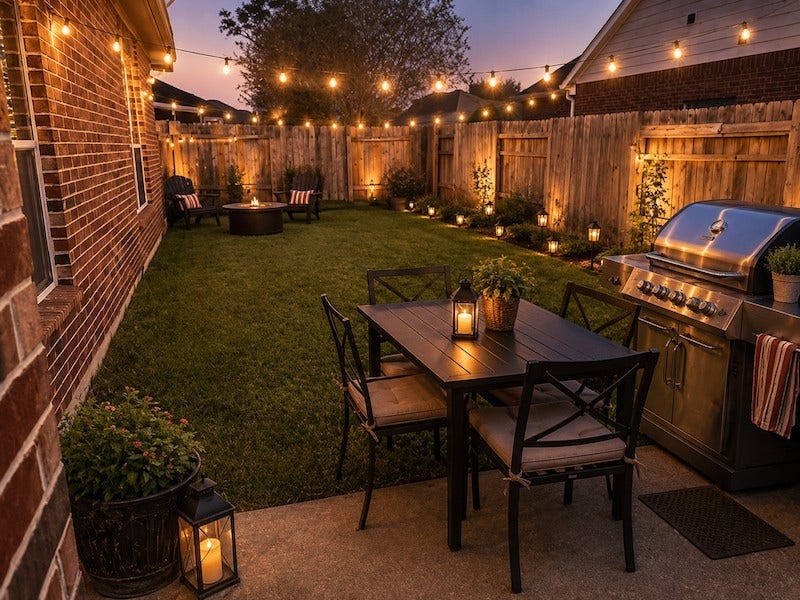 13935 Charterhouse Way, Sugar Land, TX 77498 Virtually staged backyard