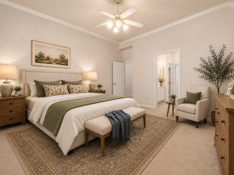 13935 Charterhouse Way, Sugar Land, TX 77498 Virtually staged primary bedroom