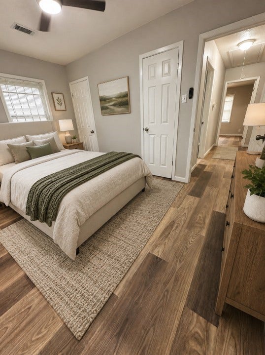 3731 Alberta Street, Houston, TX 77021 Virtually staged master bedroom
