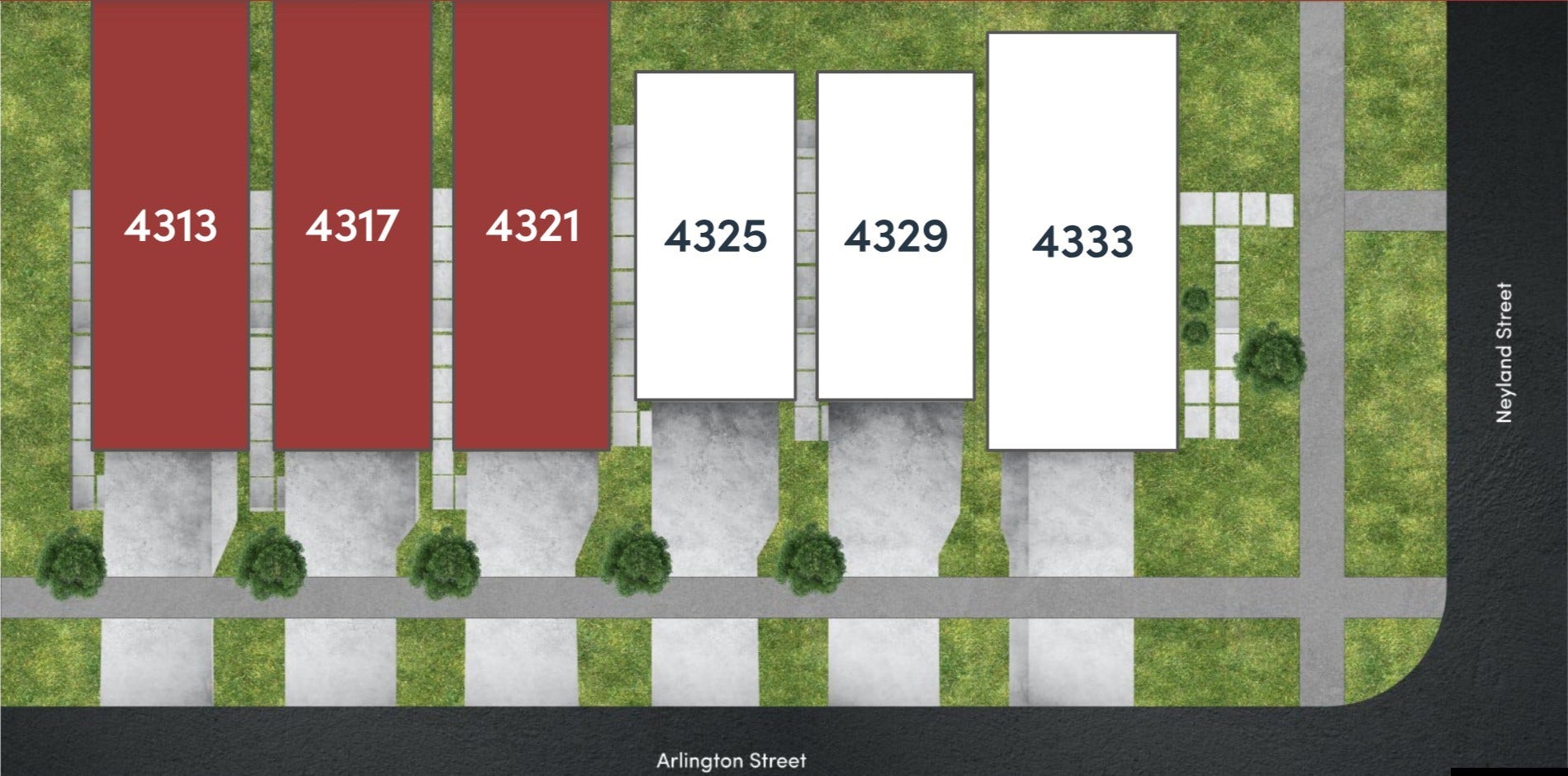 Arlington Grove - Site plan. Only 2 homes left!