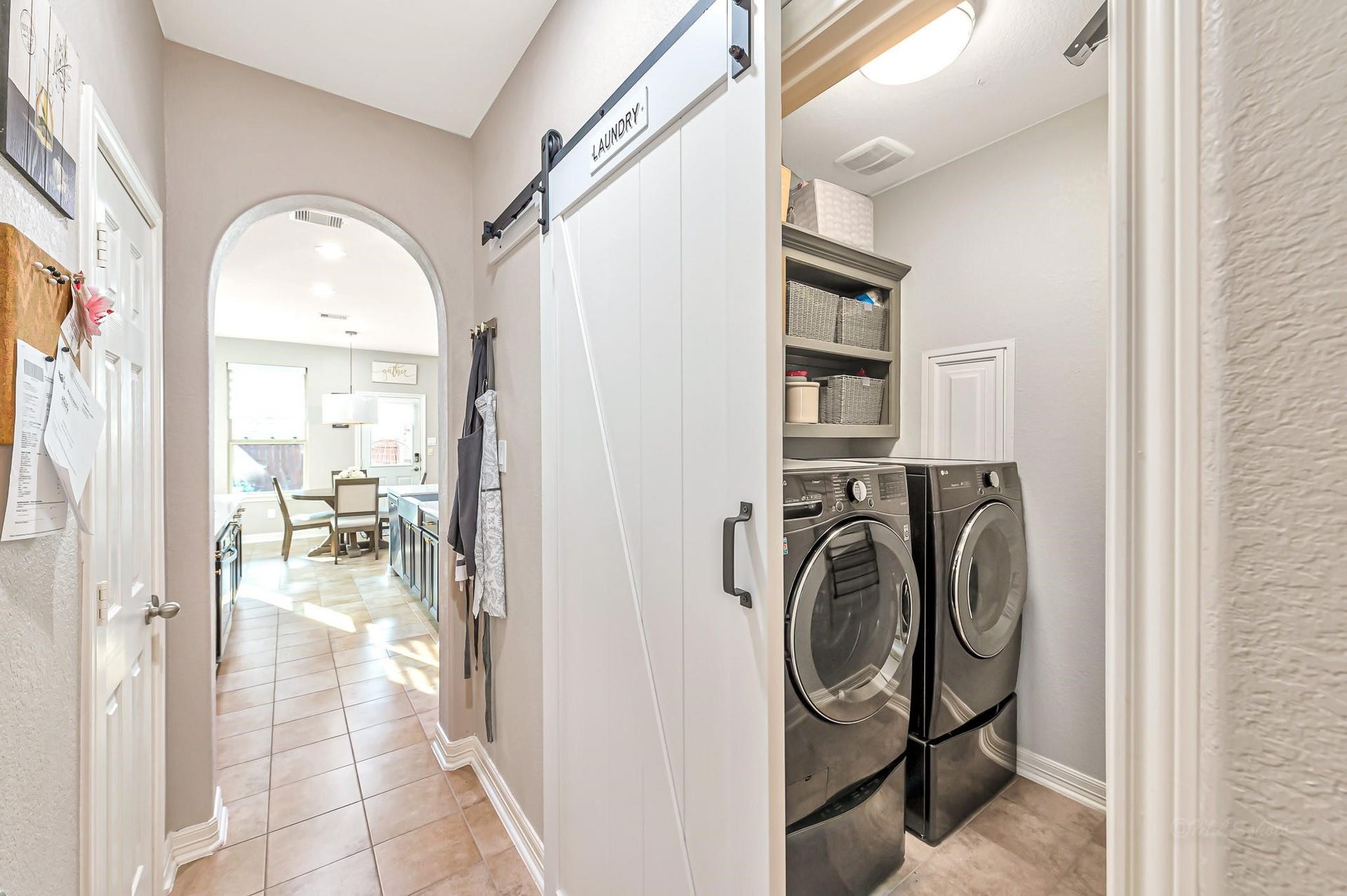 11618 Via Verdone Drive, Richmond, TX 77406 Utility room located centrally and has built in shelving for added convenience