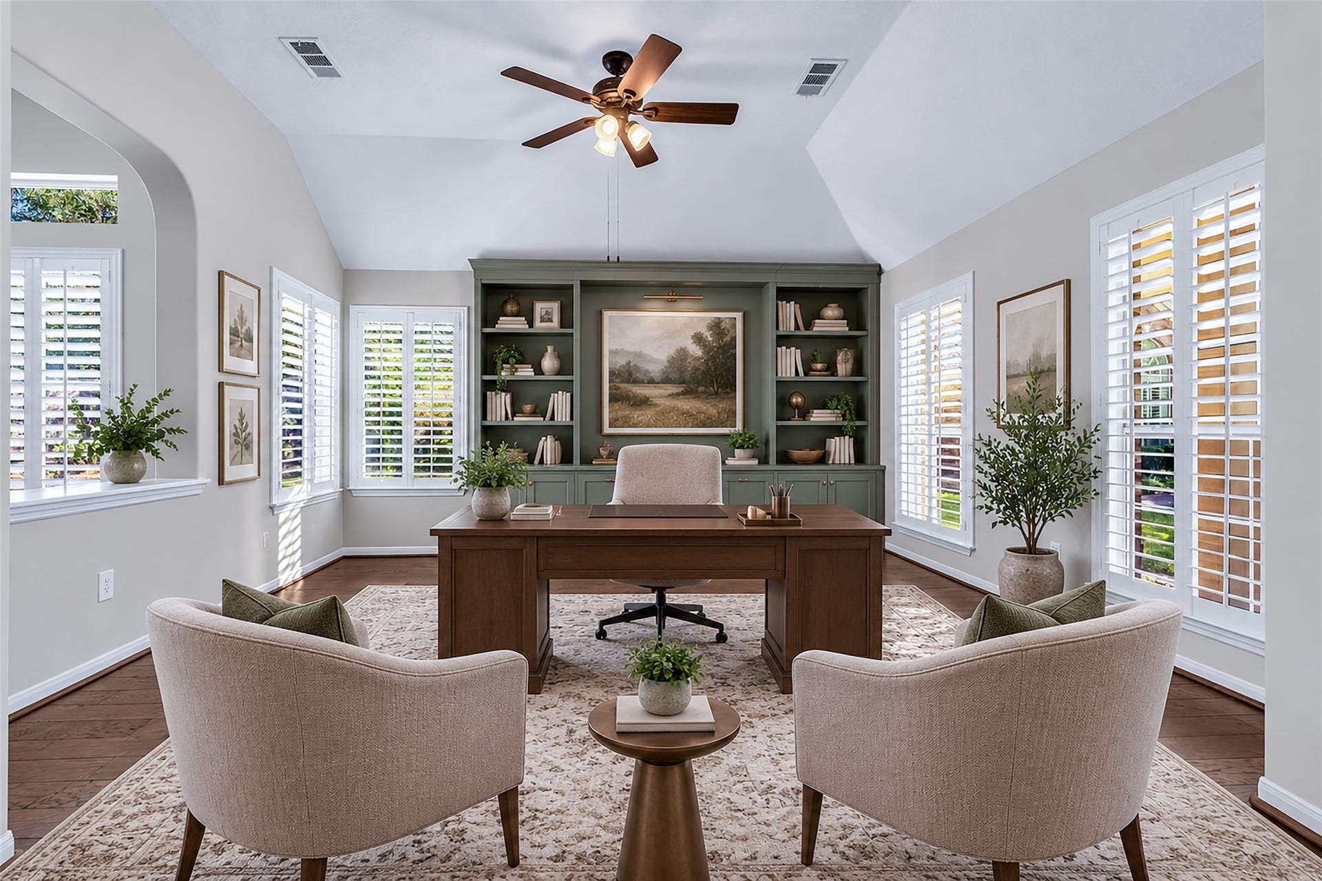 39 Currymead Place, The Woodlands, TX 77382 Virtually Staged as Home Office/Den
