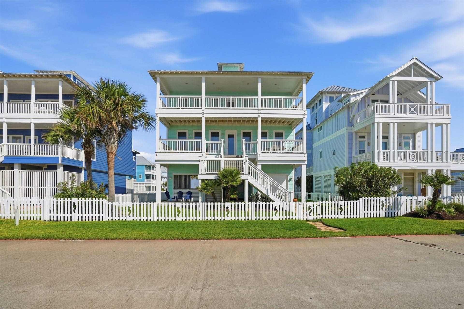 11622 Beachside, Galveston, TX 77554 Enjoy abundant outdoor living space designed for relaxing and entertaining, complete with a shuffleboard area for added fun by the coast.